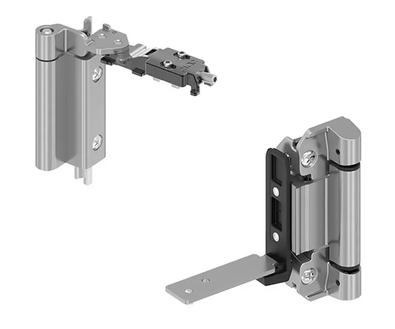 Juego bisagras simetricas hoja pasiva oscilo regulable