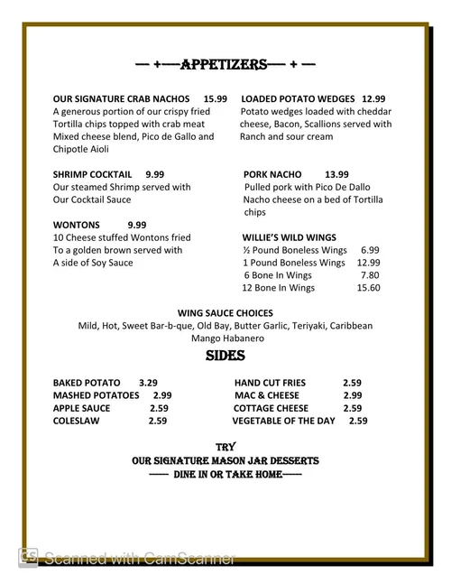 Menu — Hermitage 1841 Restaurant