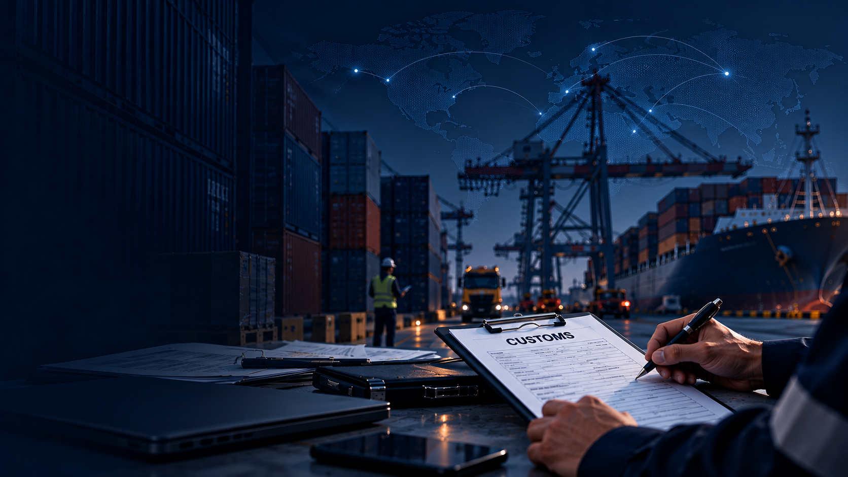 Two professionals shaking hands over a contract, symbolizing trusted partnerships and agreements in the freight brokerage industry