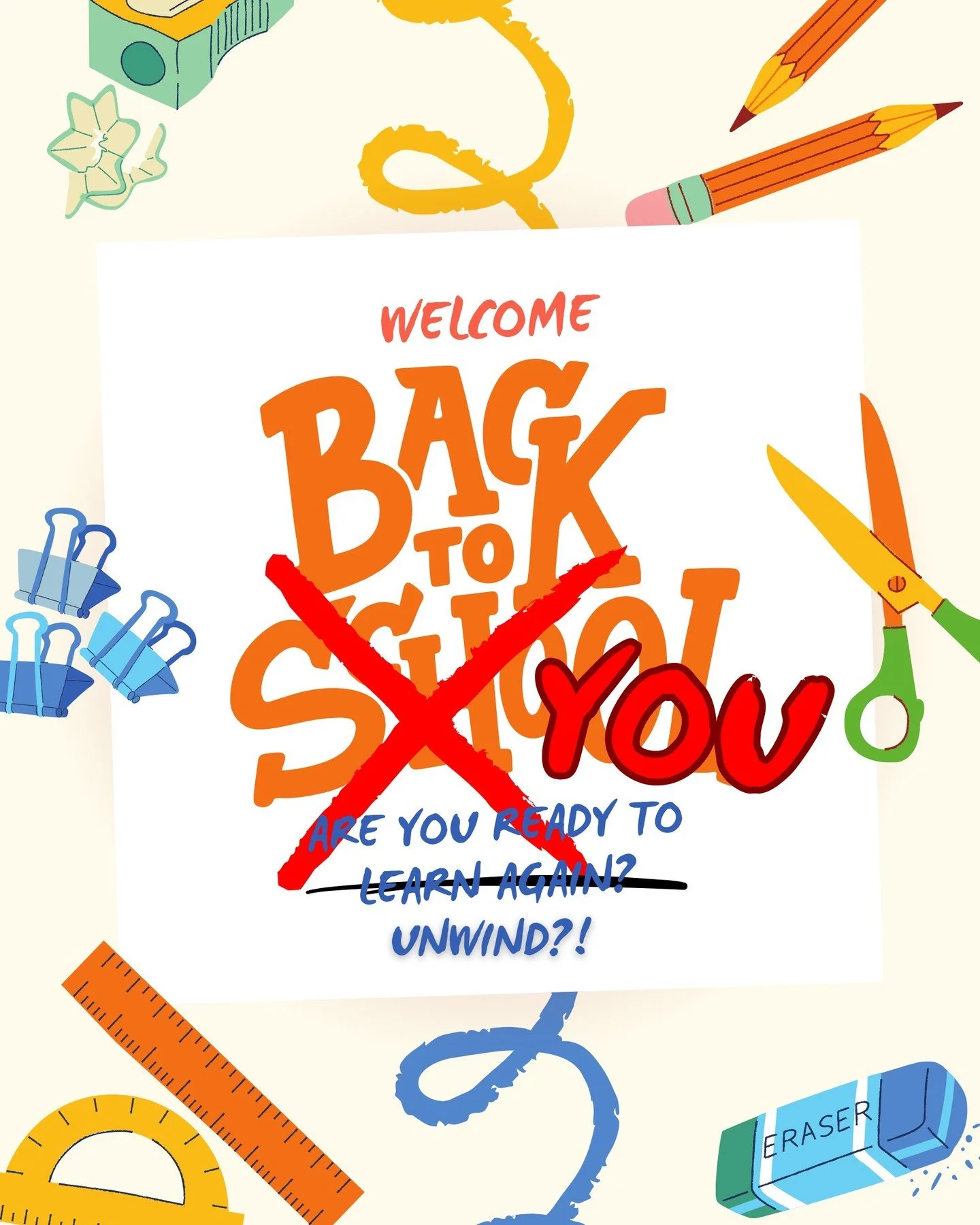 Back-to-YOU! 🥰
As a new school year unfolds and routines fall into place, it's the perfect opportunity to recharge.
Here's your Self-Care Syllabus Special:
*Schedule any TWO facials between September 4th - November 21st (2025), and you'll enjoy 25%