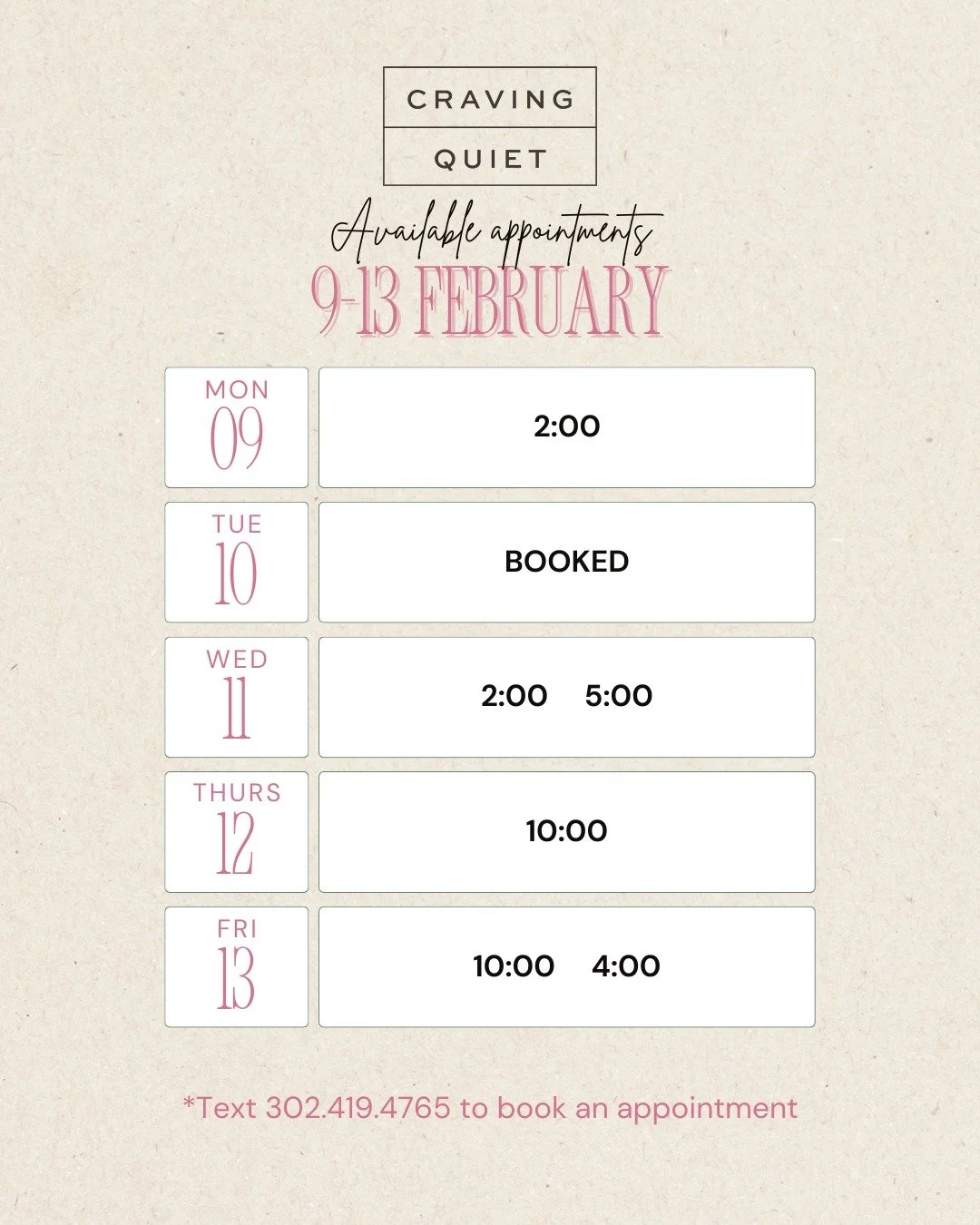 During this season of self-love and in the middle of these cold, harsh winter days, this is your gentle nudge to carve out a little more time for yourself - a quiet hour that's just for YOU. 
If you've been thinking about booking, now's that moment. 