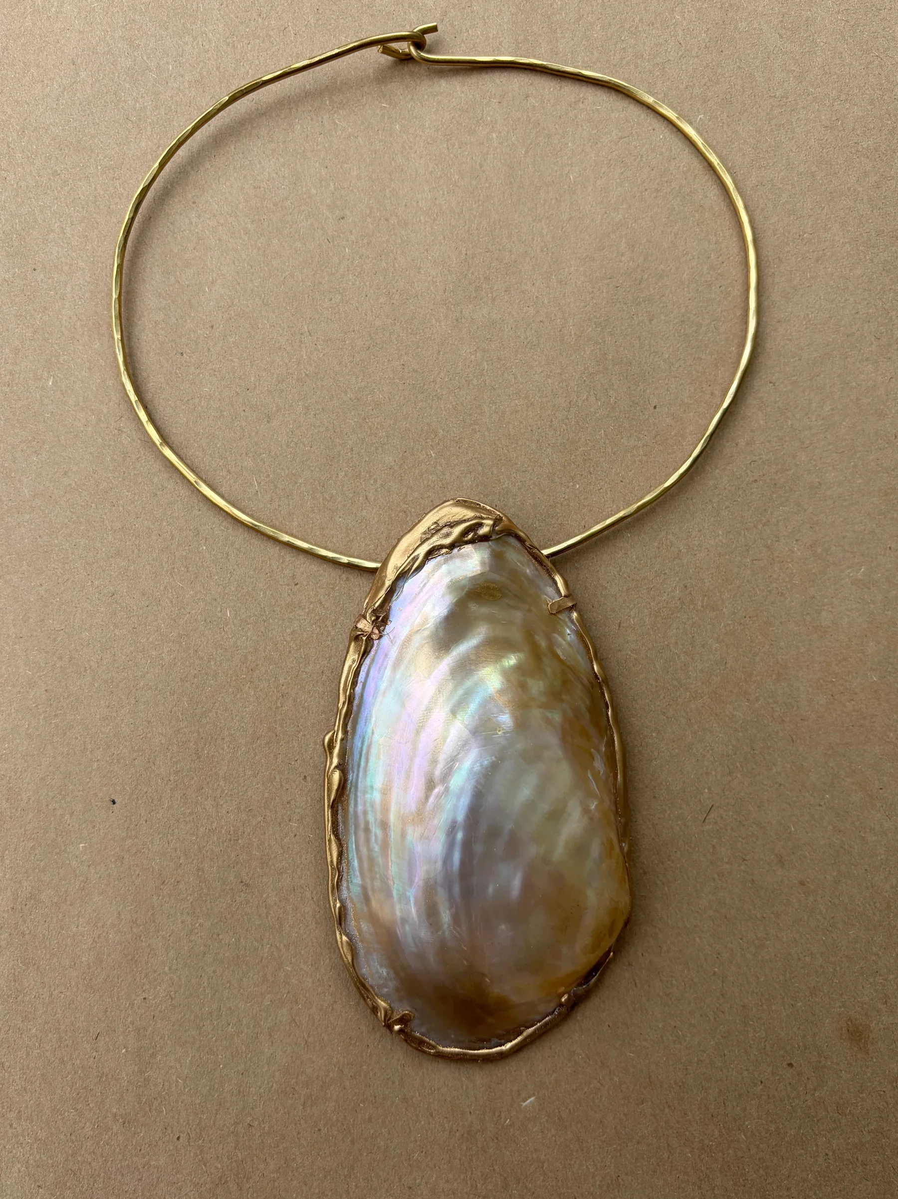 Semplice Designs Mother of Pearl Oyster Necklace.webp