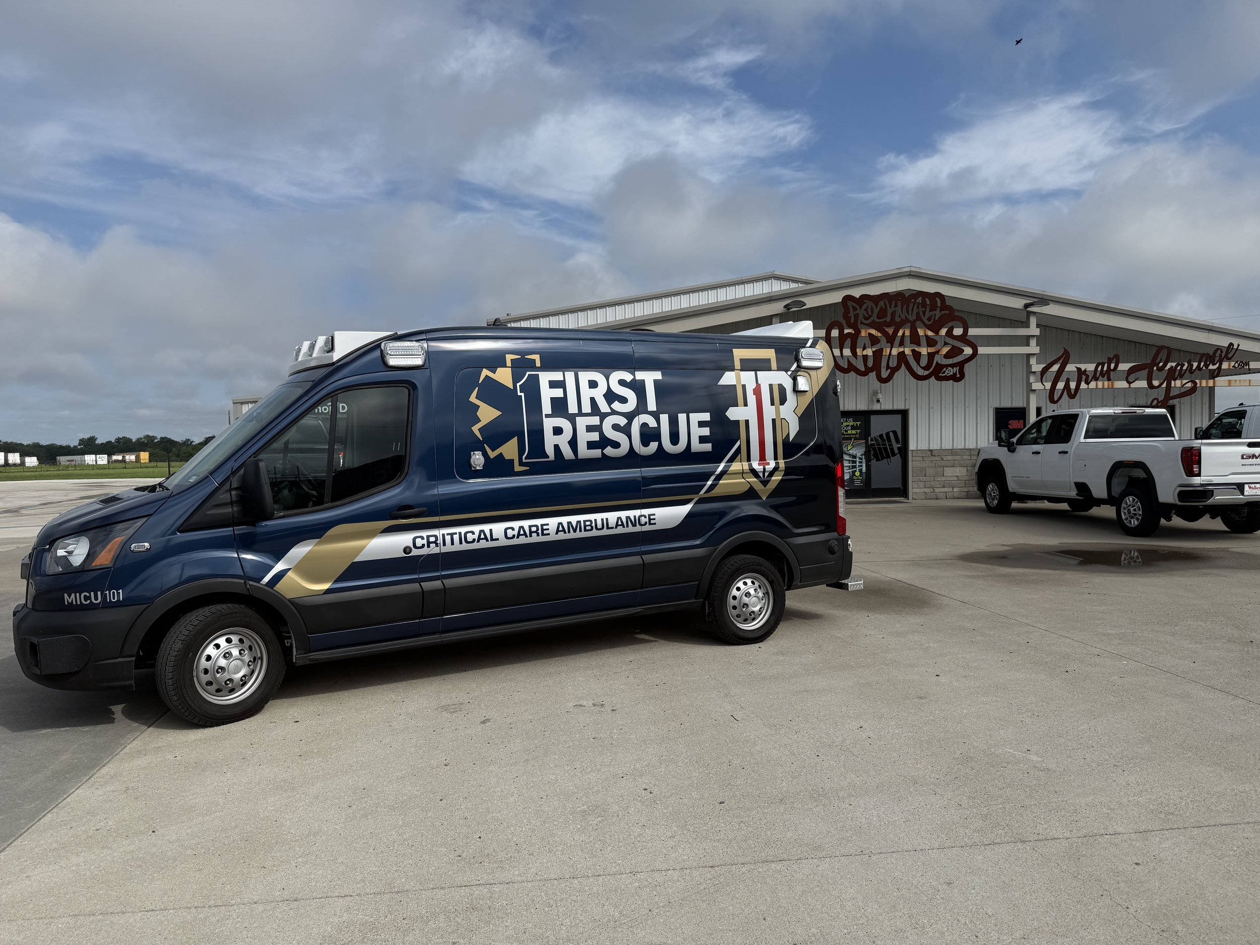 June 16, 2025 - Picked up our first vinyl wrapped ambulance from Wrap Garage in Caddo, TX.