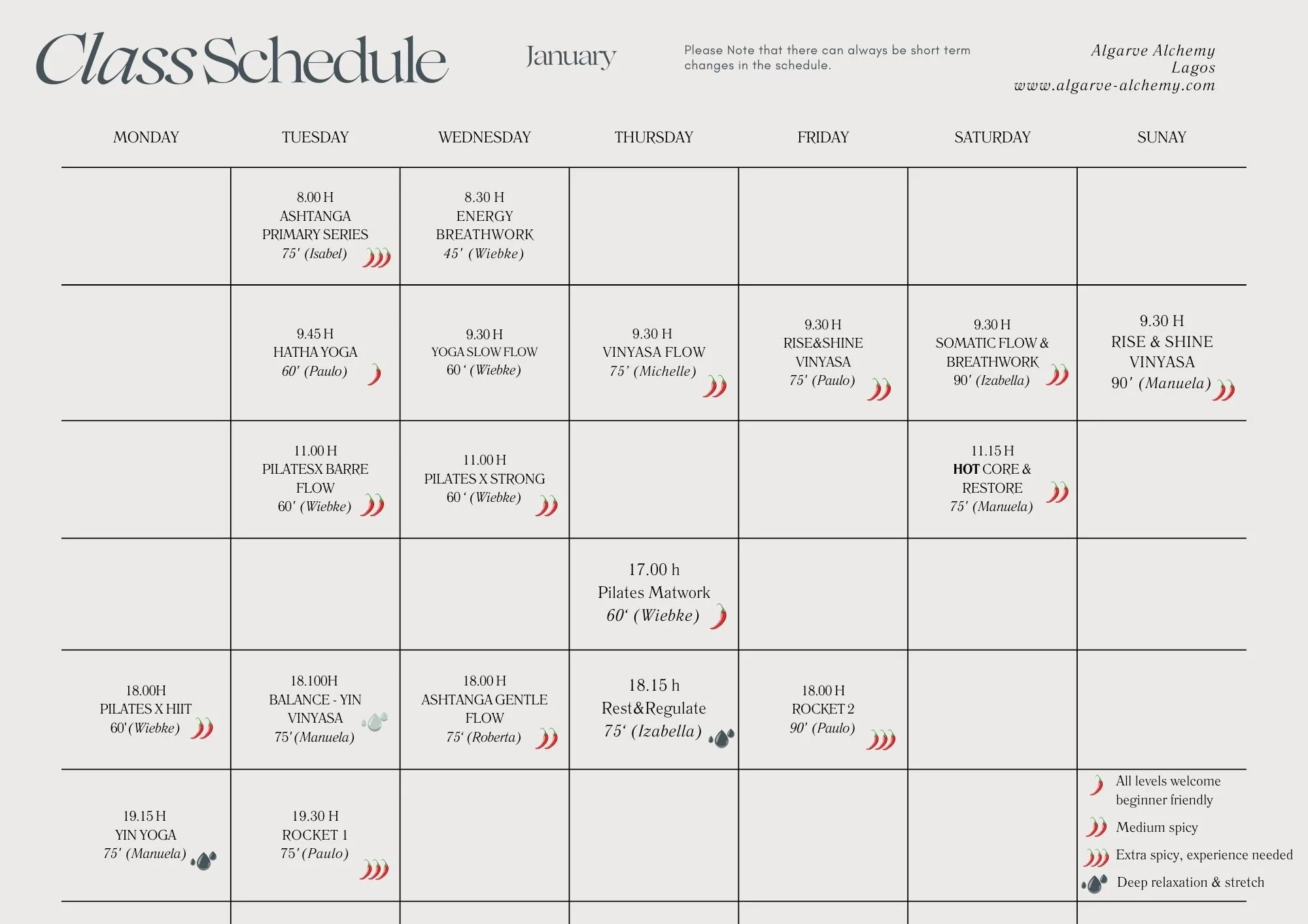 januaryschedulealchemy