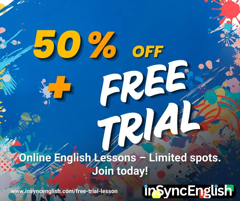 Grab the InSync English January Sale: 50% Off Online English Classes – Your Perfect Time to Start Speaking Fluently!