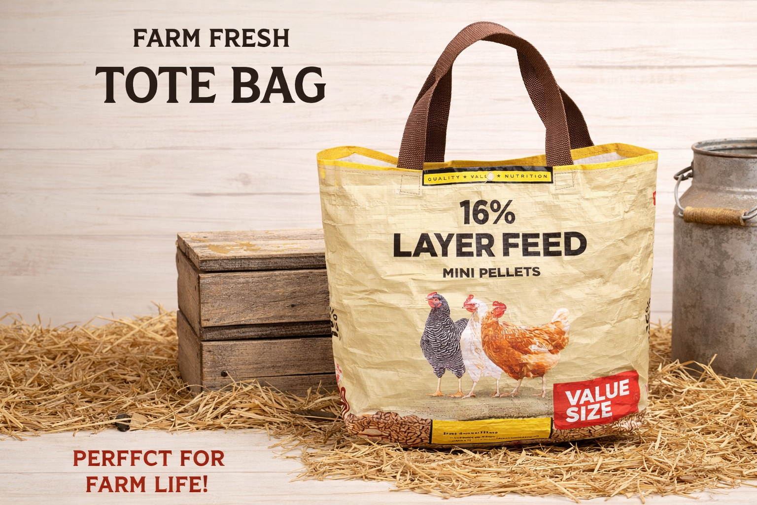 Farm-Fresh Tote Bag (Hens)
