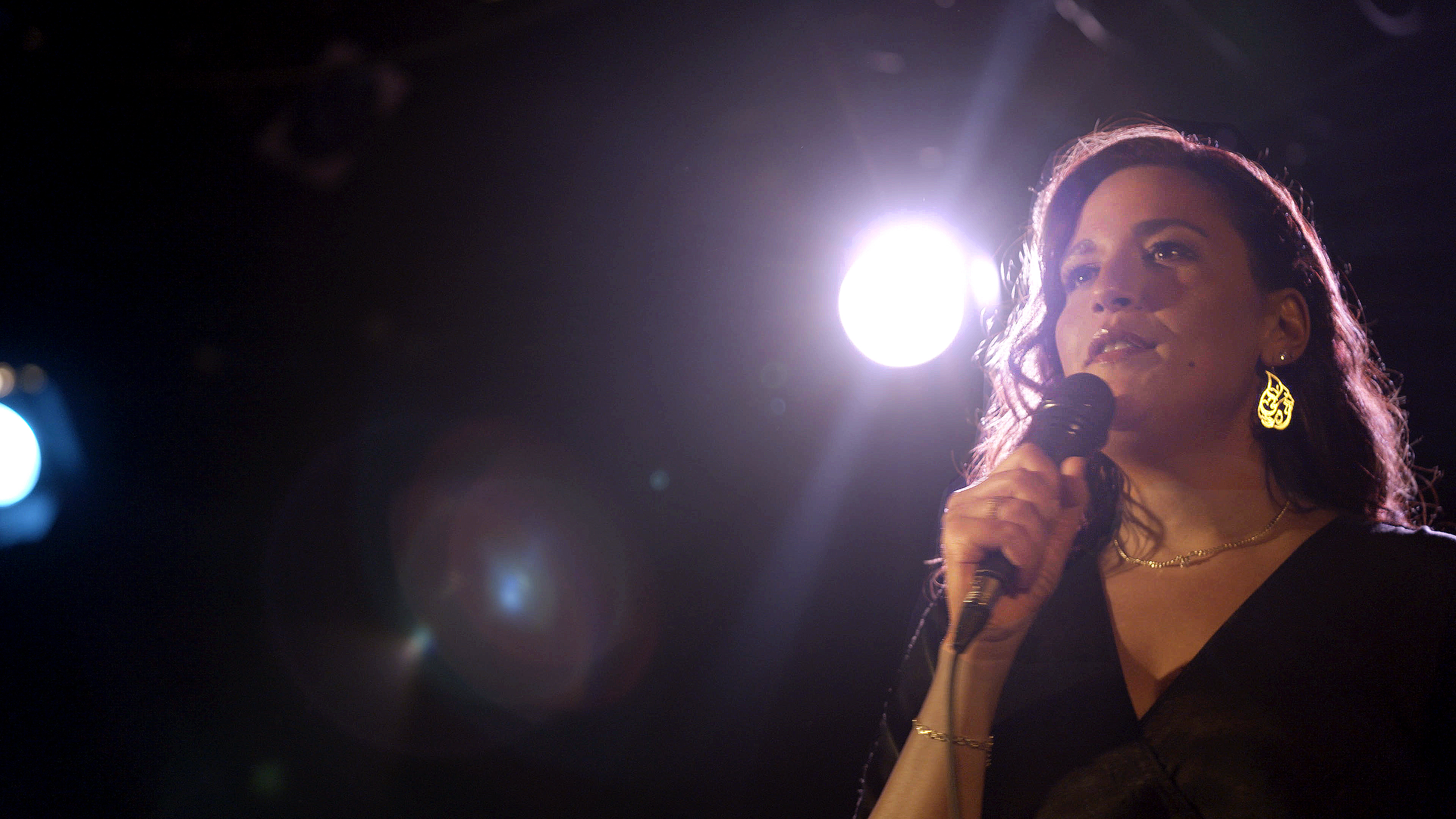 Noam Shuster Eliassi performing her comedy Show - credit Coexistence My Ass