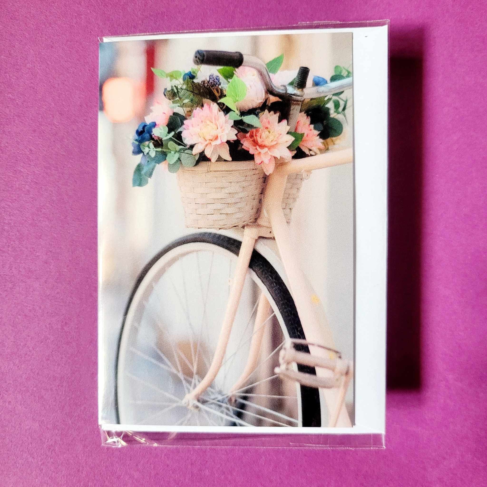 Mini carte message fleurie