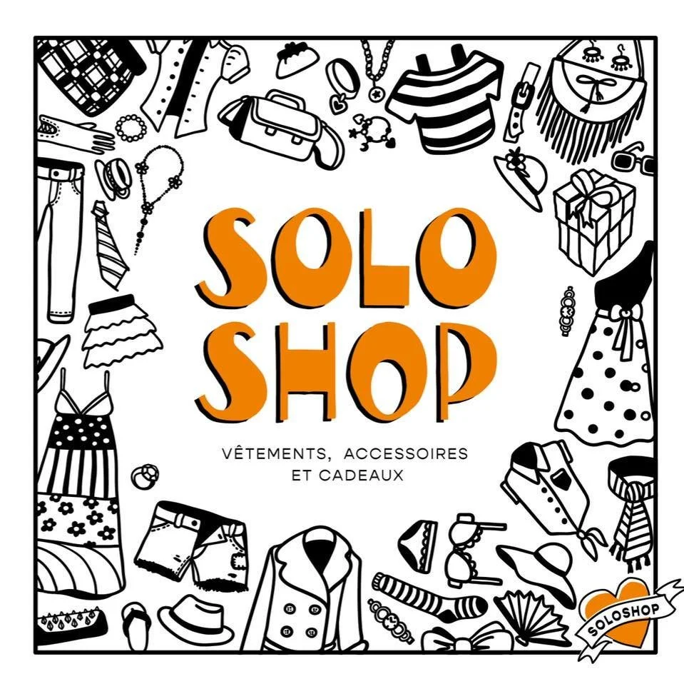 Logo de la boutique Solo Shop à Banyuls-sur-Mer, partenaire de l'artisan fleuriste Violette et Abricot pour la décoration de vitrines et scénographies florales