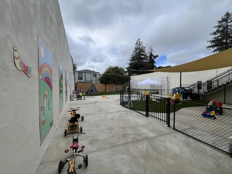 The play yard and climbing area