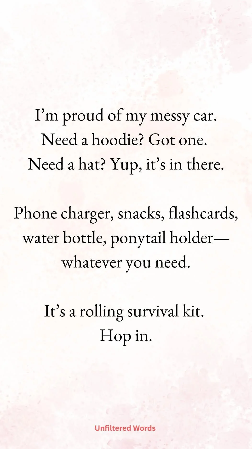 ✅️Shovel
✅️Tape
✅️Hammer
✅️Zip ties
✅️Cleaner
✅️Paper towels
🤷&zwj;♀️Tarp (maybe)🤣

And all the sweet tea you could ever need🥤
#realtorlife