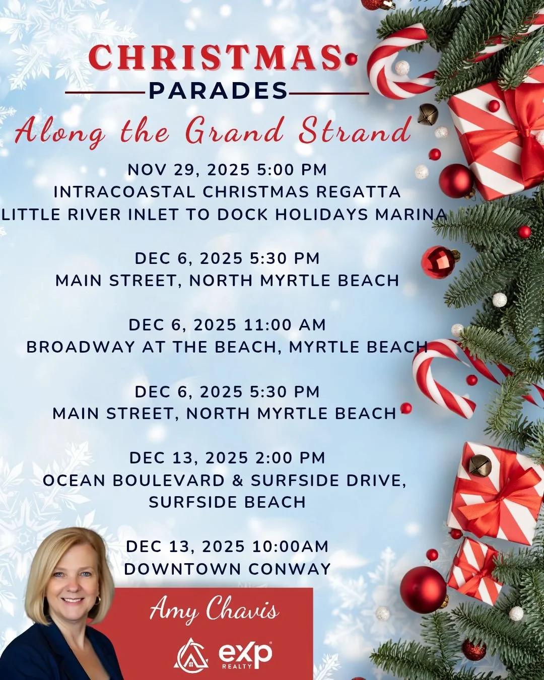 Christmas parades are rolling through the Grand Strand! 🎅🚗💫
Here&rsquo;s your lineup so you don&rsquo;t miss a single float, firetruck, or flying handful of candy canes.
#christmasmagic #GrandStrand
