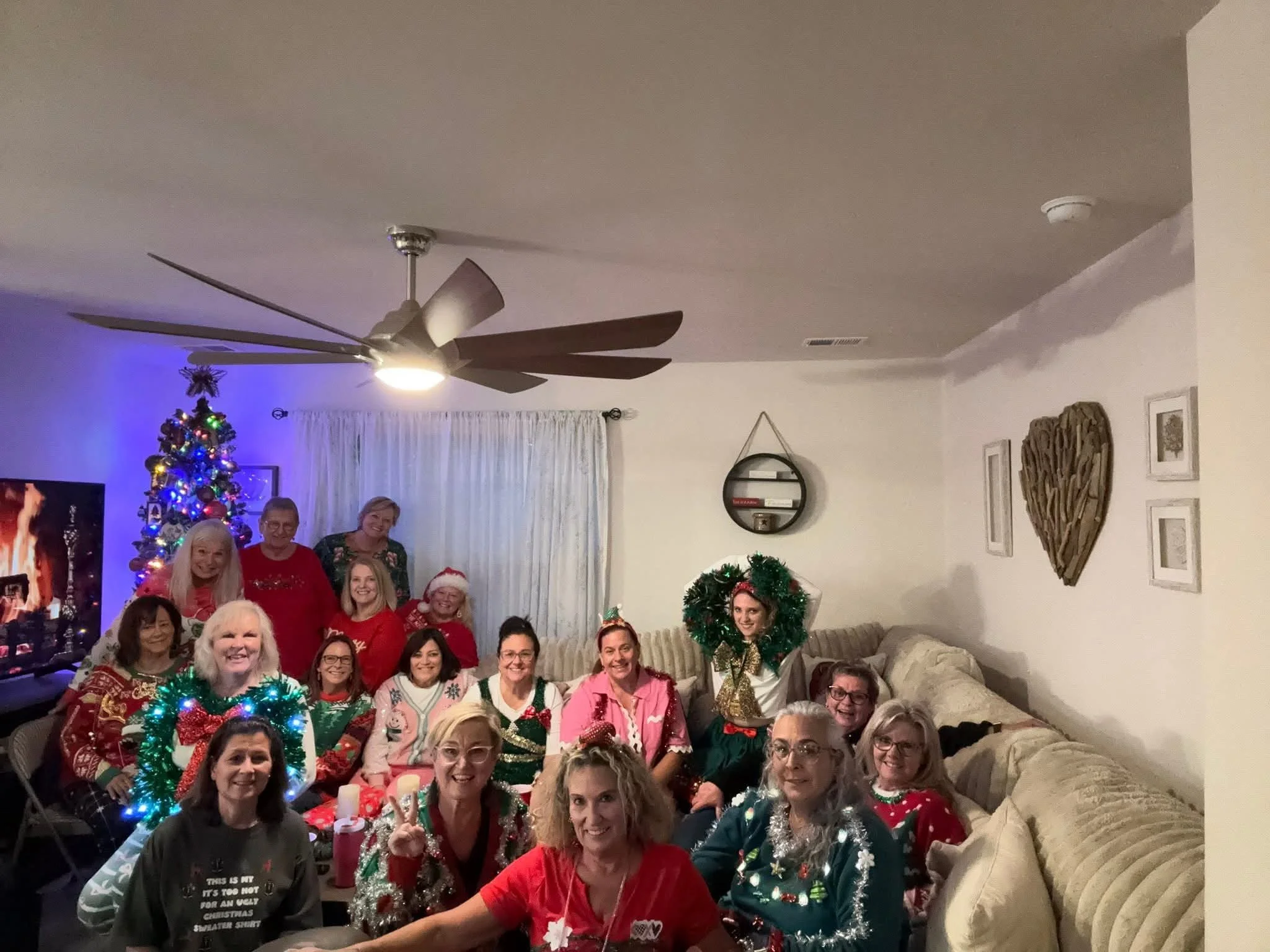 Had a great time at the Ugly Christmas Sweater party this evening. Thank you ladies for the great food, great company, and all of the laughter!🎄🎁