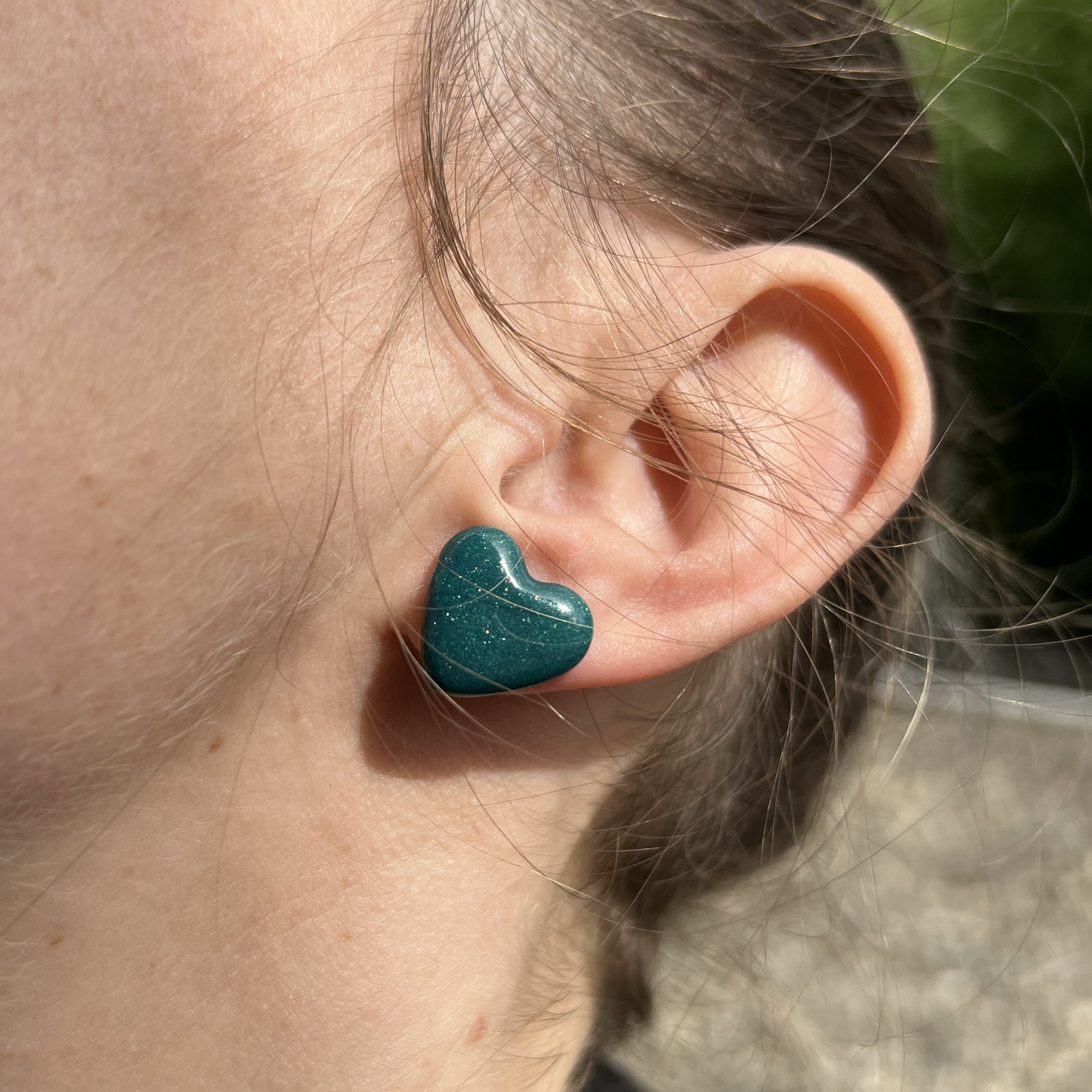 Boucles d'oreilles Cœurs pailletés
