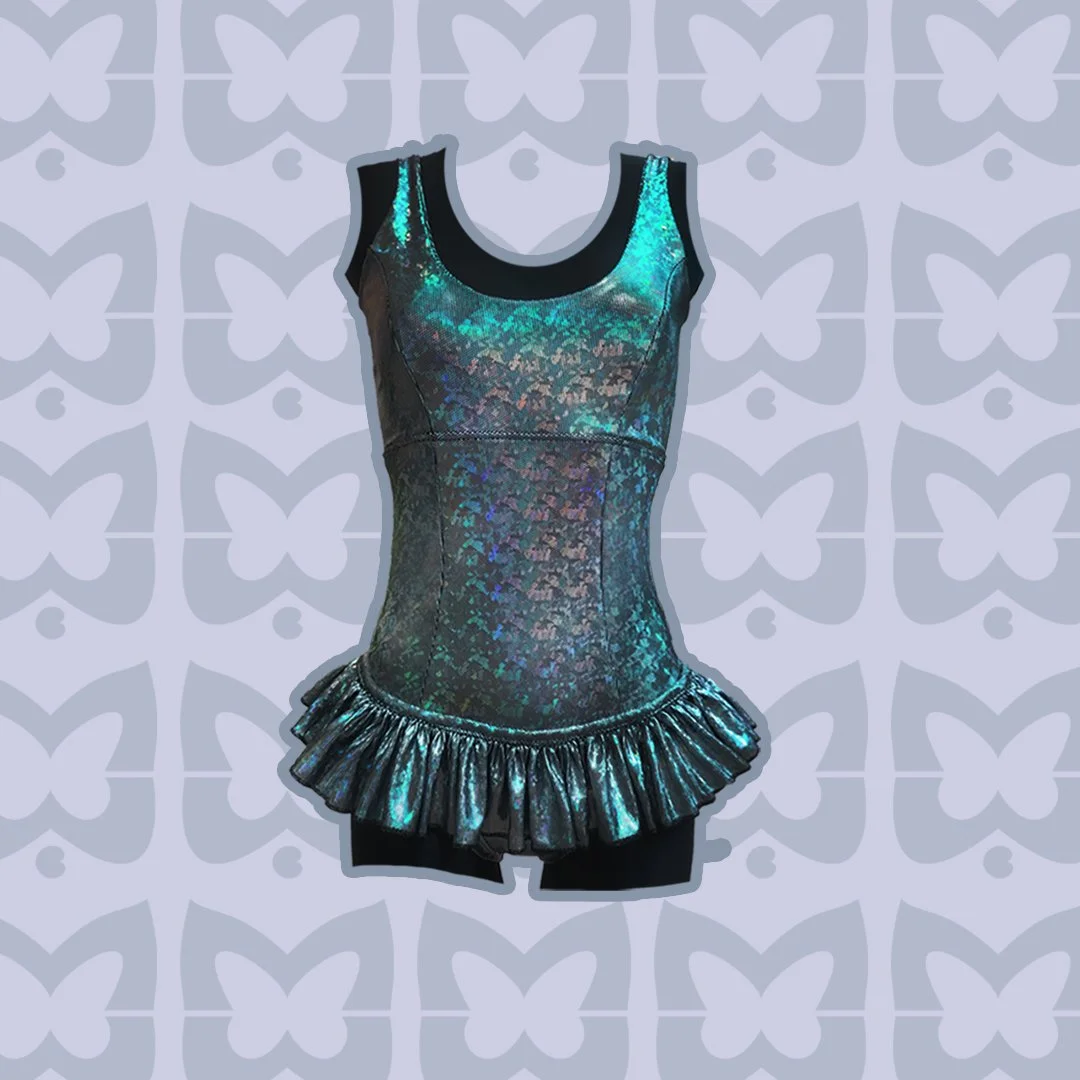 Bade-, Tanz- und Beachanzug "H2O Ballerina", mit hohen Beinausschnitten und Tutu.