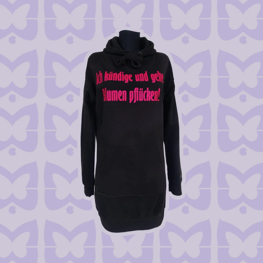 XS-XXL Arbeitsbekleidung langer Hoodie "Ich kündige und gehe Blumen Pflücken!"