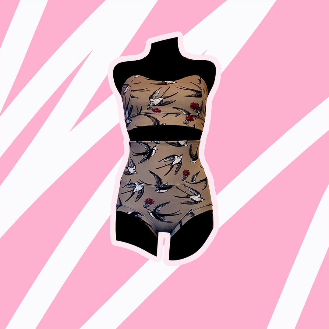 XS - XXL Schlüpfer mit Arschpatent + Top. Modell "Hot Pants & Brigitte Bandeau".