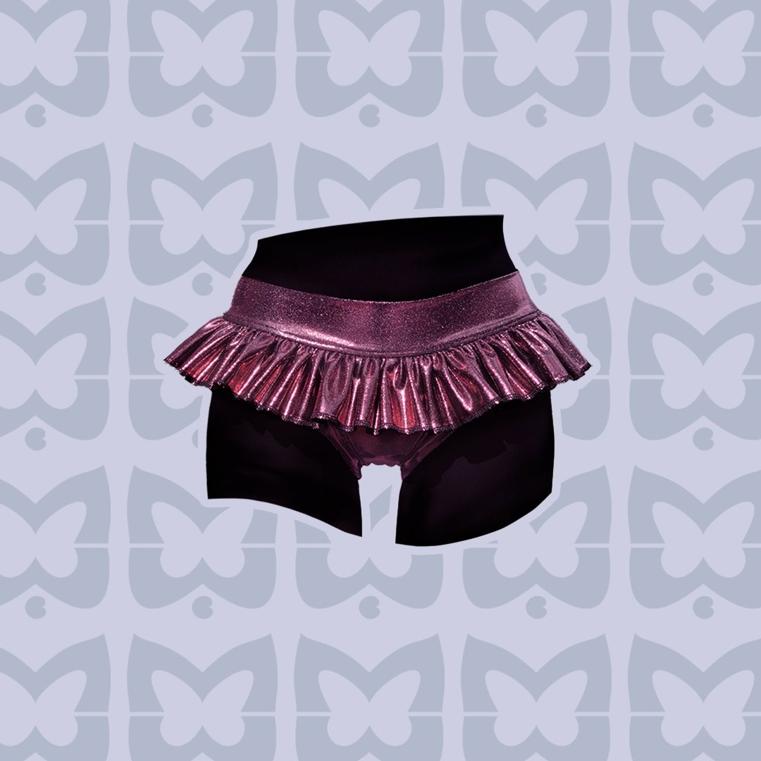 XS-XXL Badehöschen "H2O Ballerina" mit mittelhohen Beinausschnitten, niedrigem Bund und gerafftem Tutu.