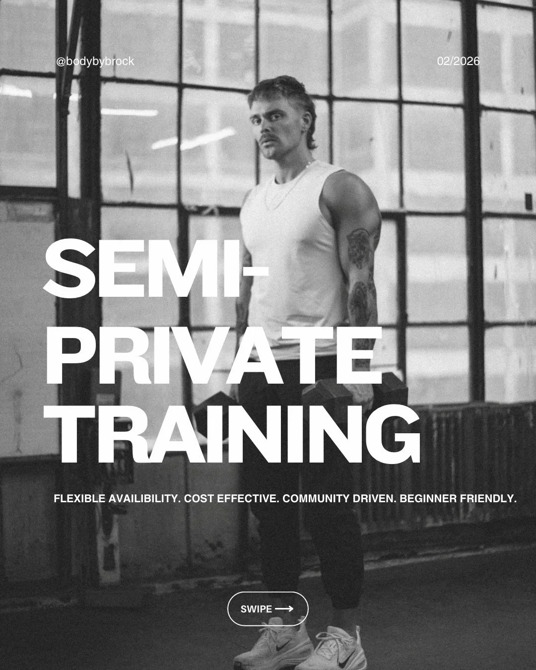 My most popular training option. Semi-private training combines flexible availability, structured programming, and built-in accountability.

Start today ⚡️