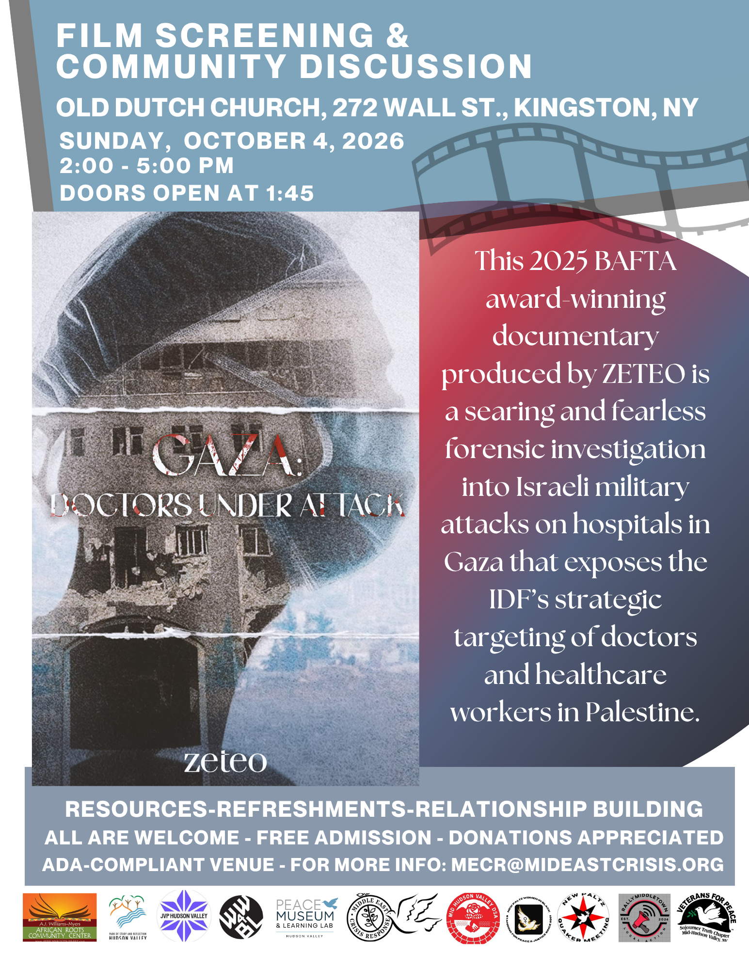 Palestinian Film Series: Gaza: Doctors Under Attack
