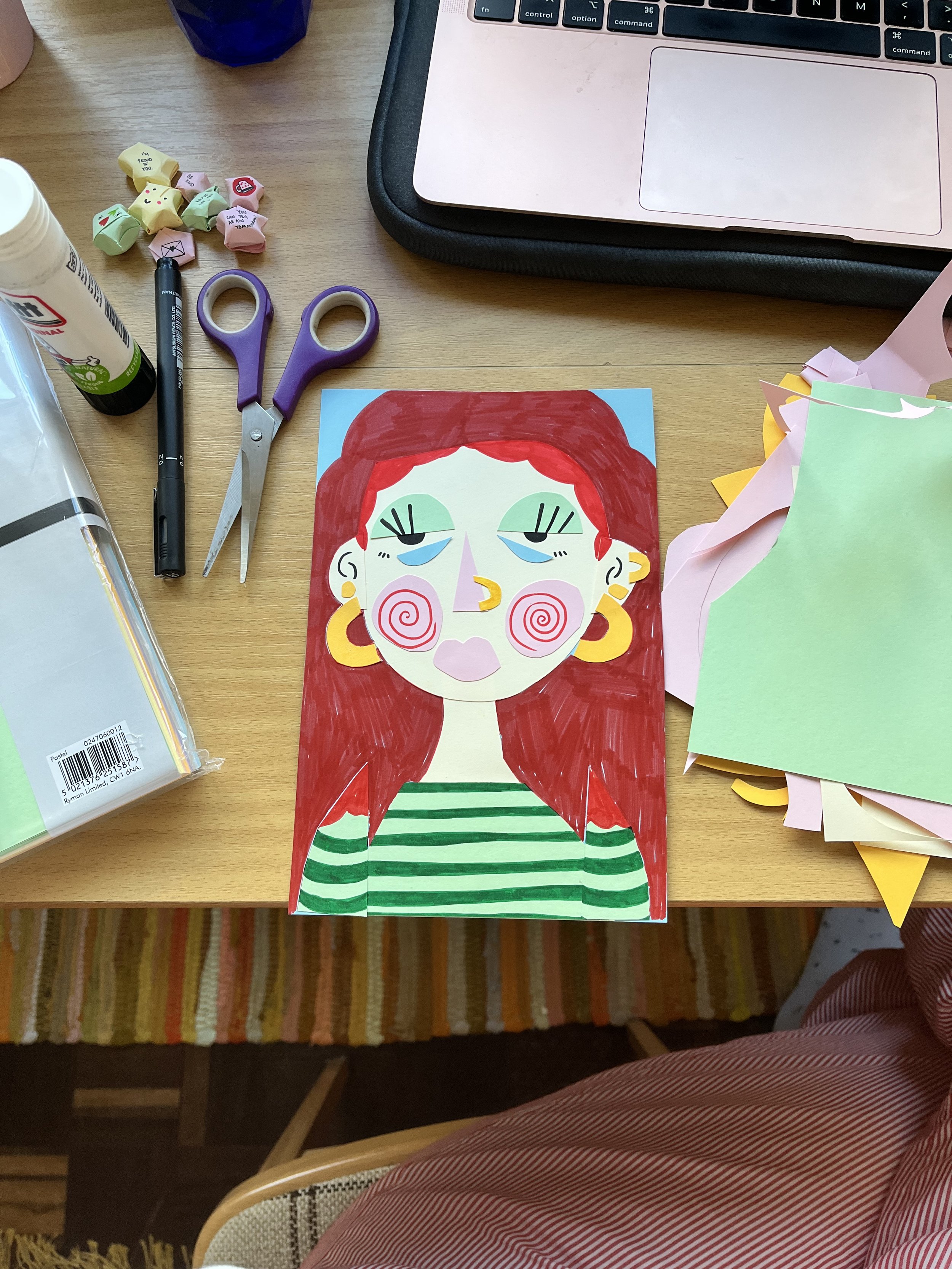 Paper Cut Outs combined with Felt Markers, A5 (2025)