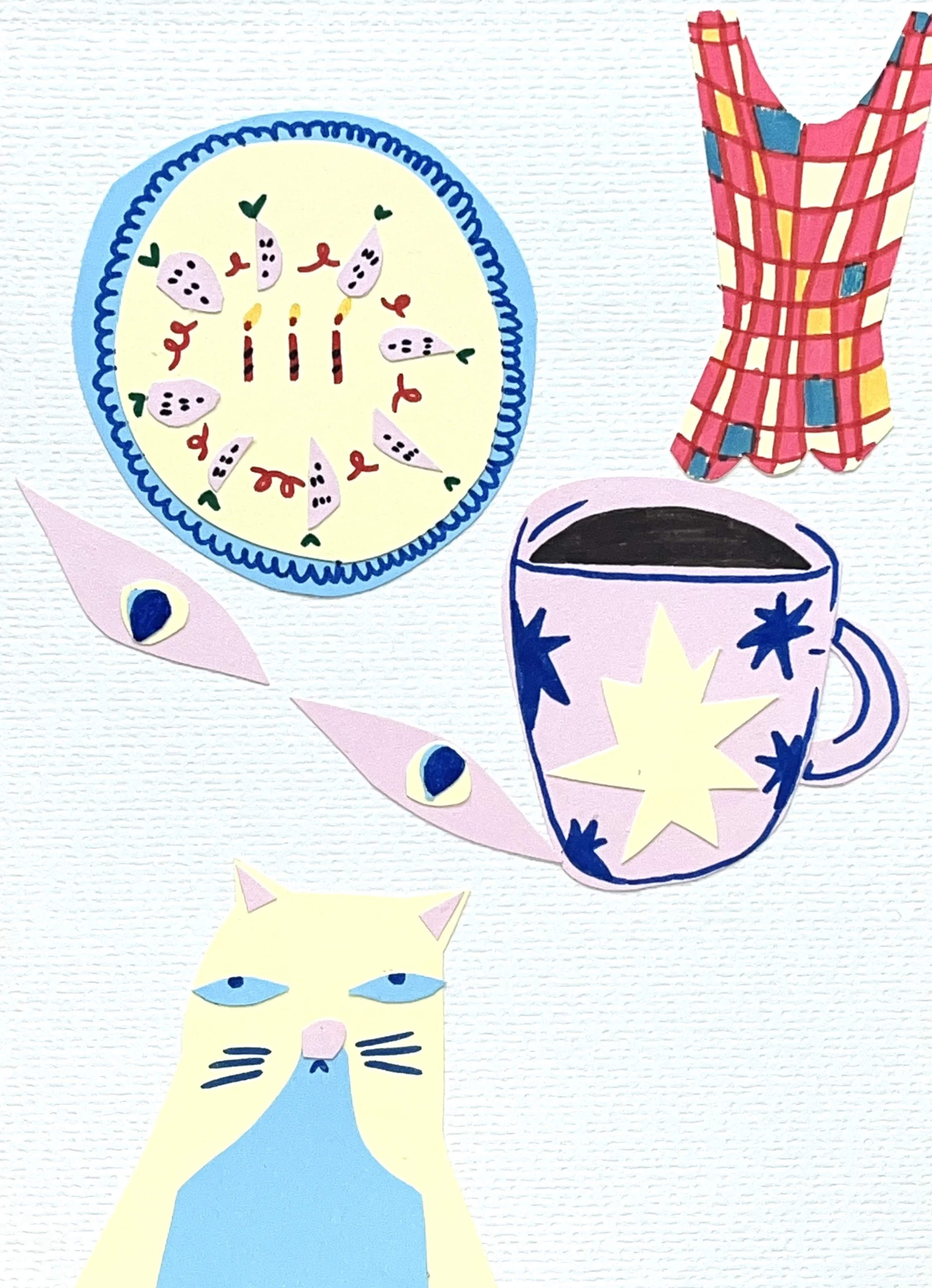 Paper Cut Outs combined with Felt Markers, A5 (2025)