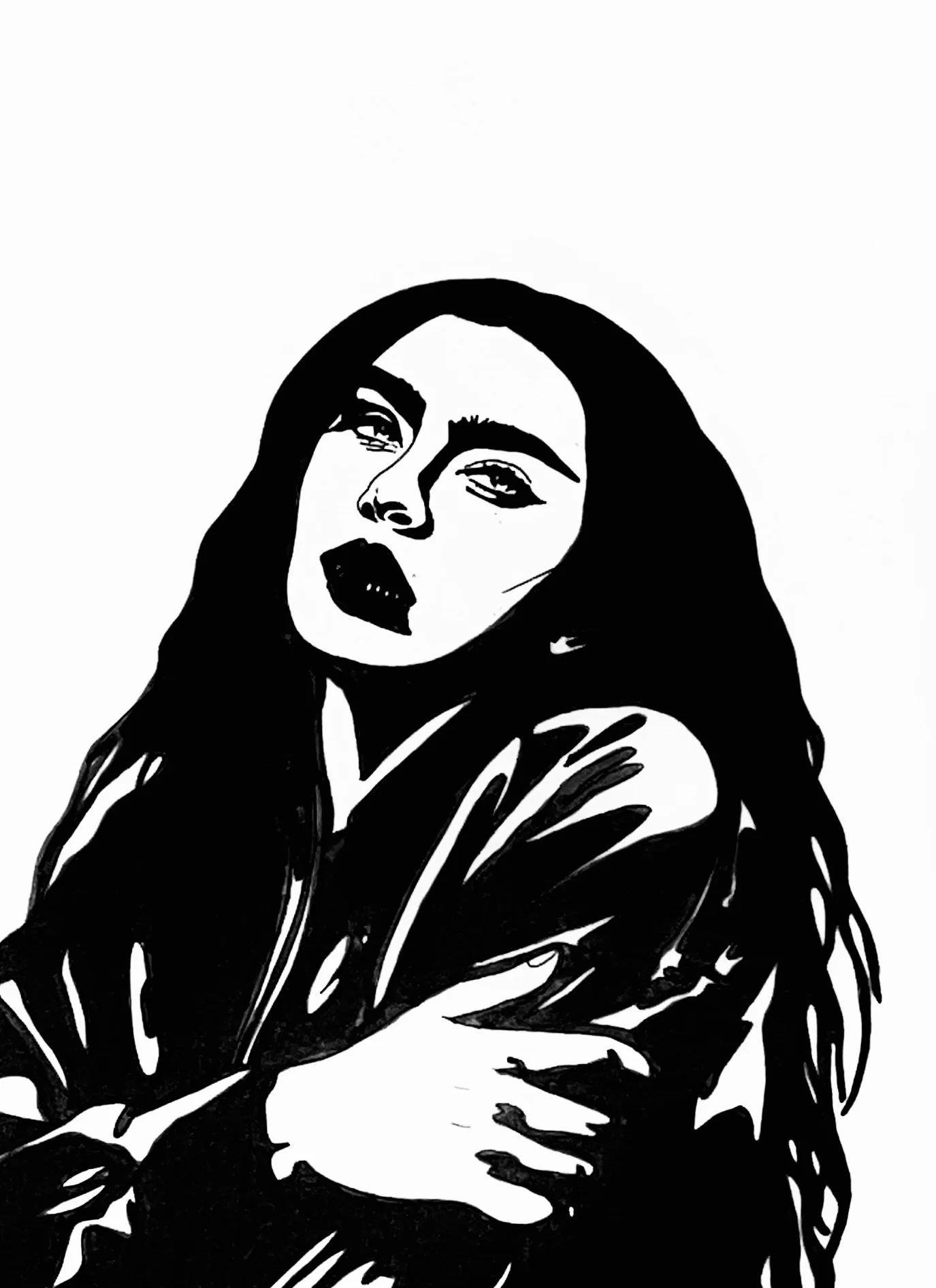 A5 Black Fine Liner illustration on paper