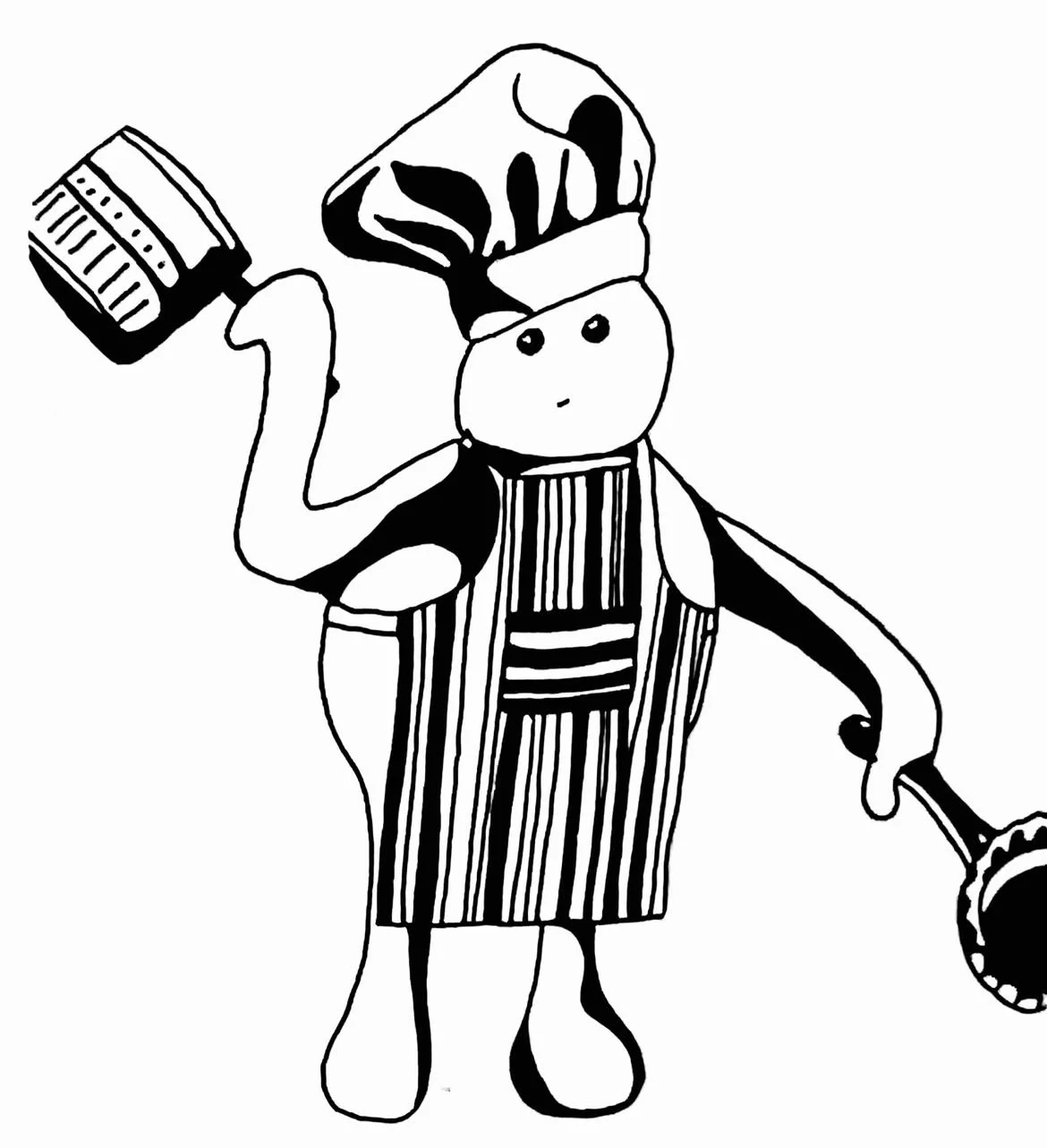 A5 Sketchbook Page of the Finalised Illustration, Fine liner pens (2025).