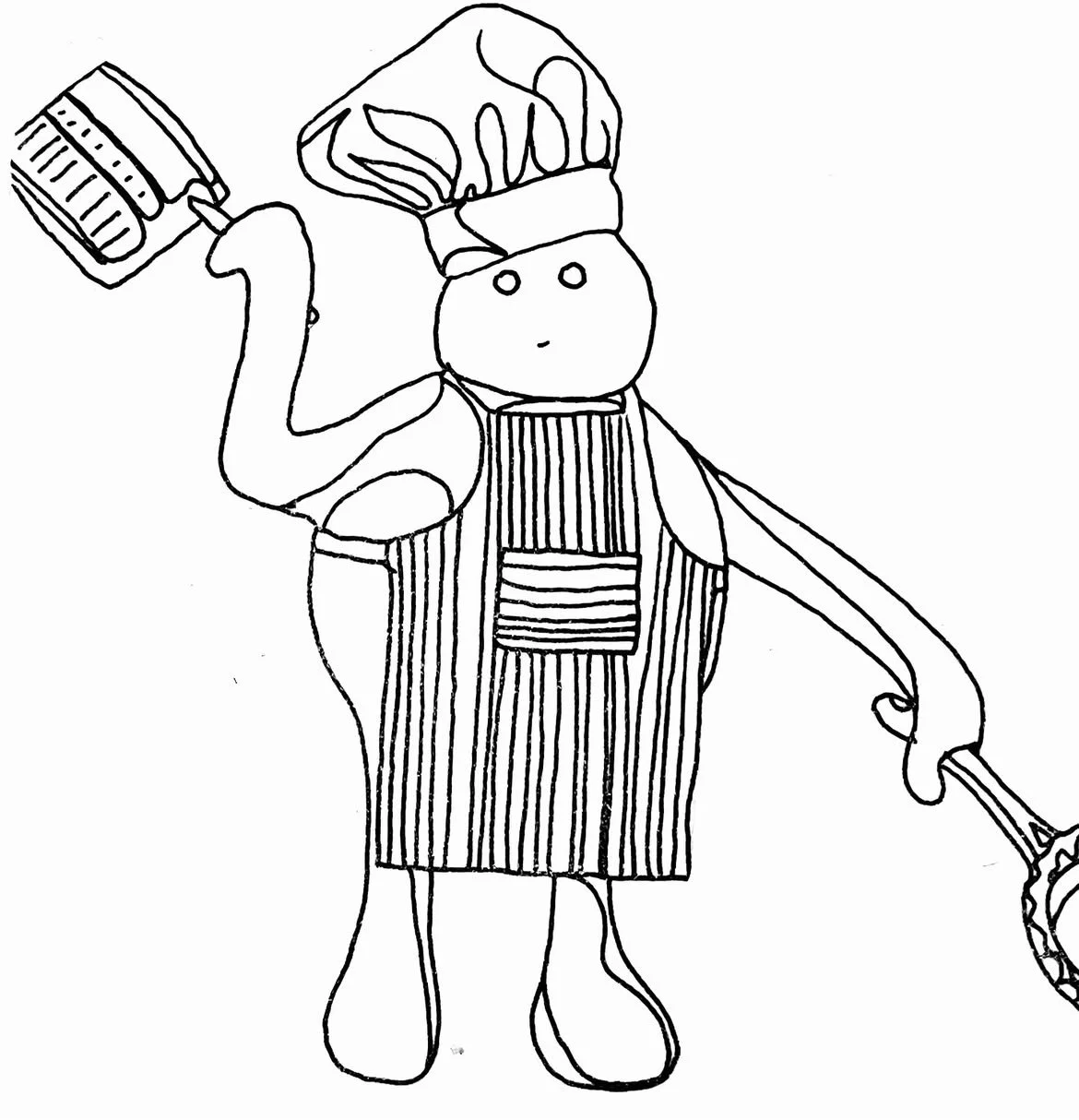 A5 Sketchbook Page of the Outline Illustration, Fine liner pens (2025).