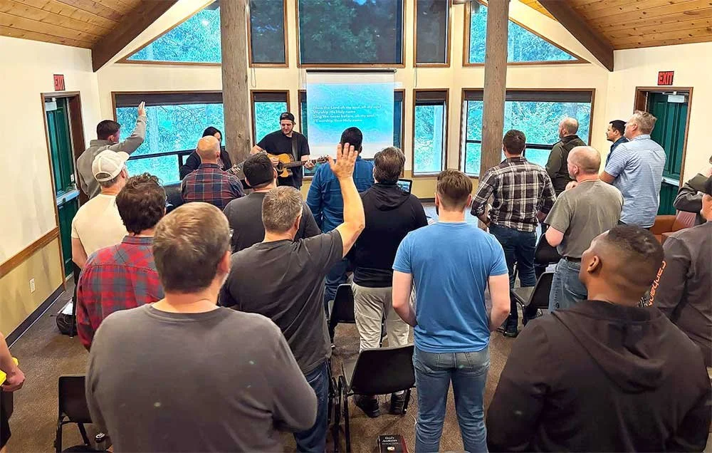 Men worshiping God