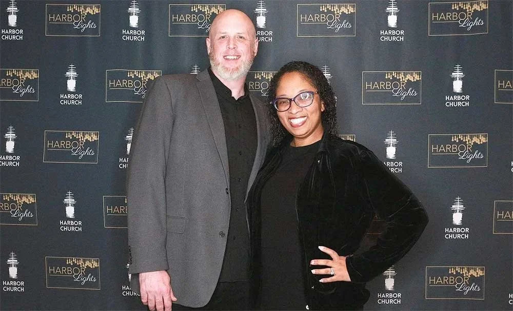 Smiling man and woman