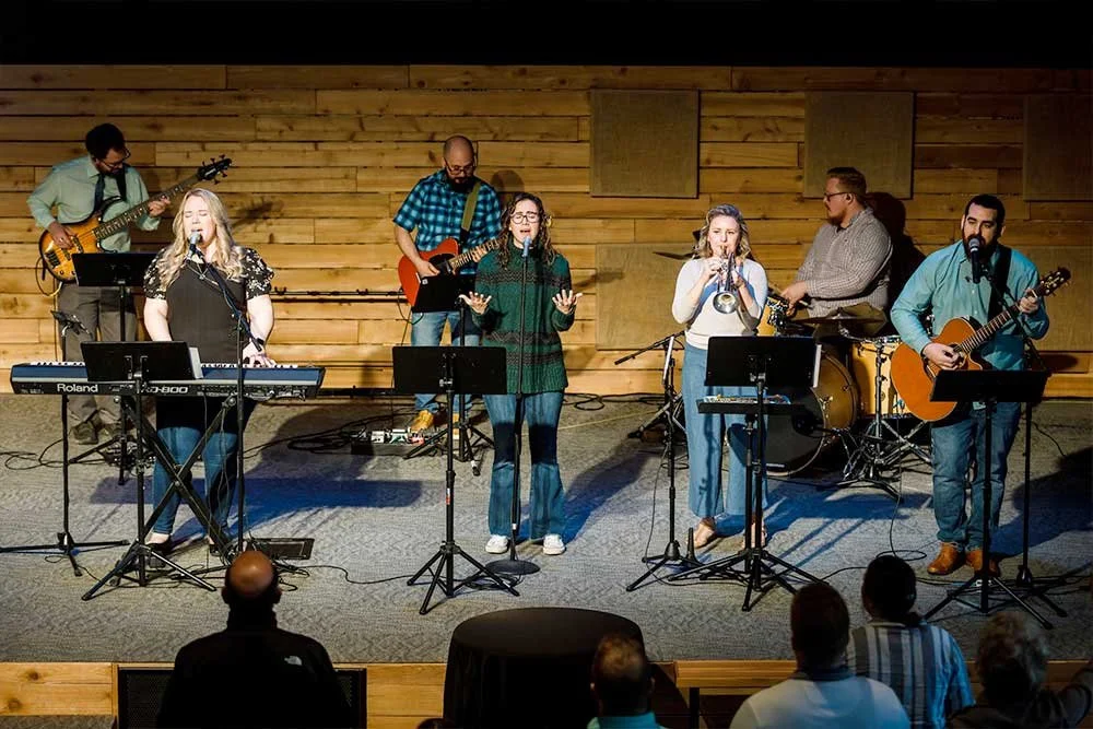 Full band worship event at Harbor Church