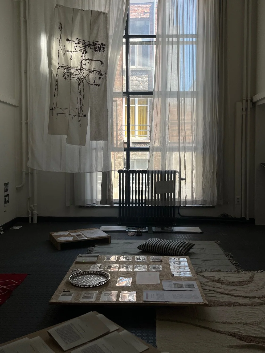 Curation/&lsquo;enscenering&rsquo; from my master&rsquo;s graduation project: The house wants to be a plain. The dwelling forms us. 

[from the written script: 

&ldquo;I move through this house with a certain nostalgia.
But also with the awareness t