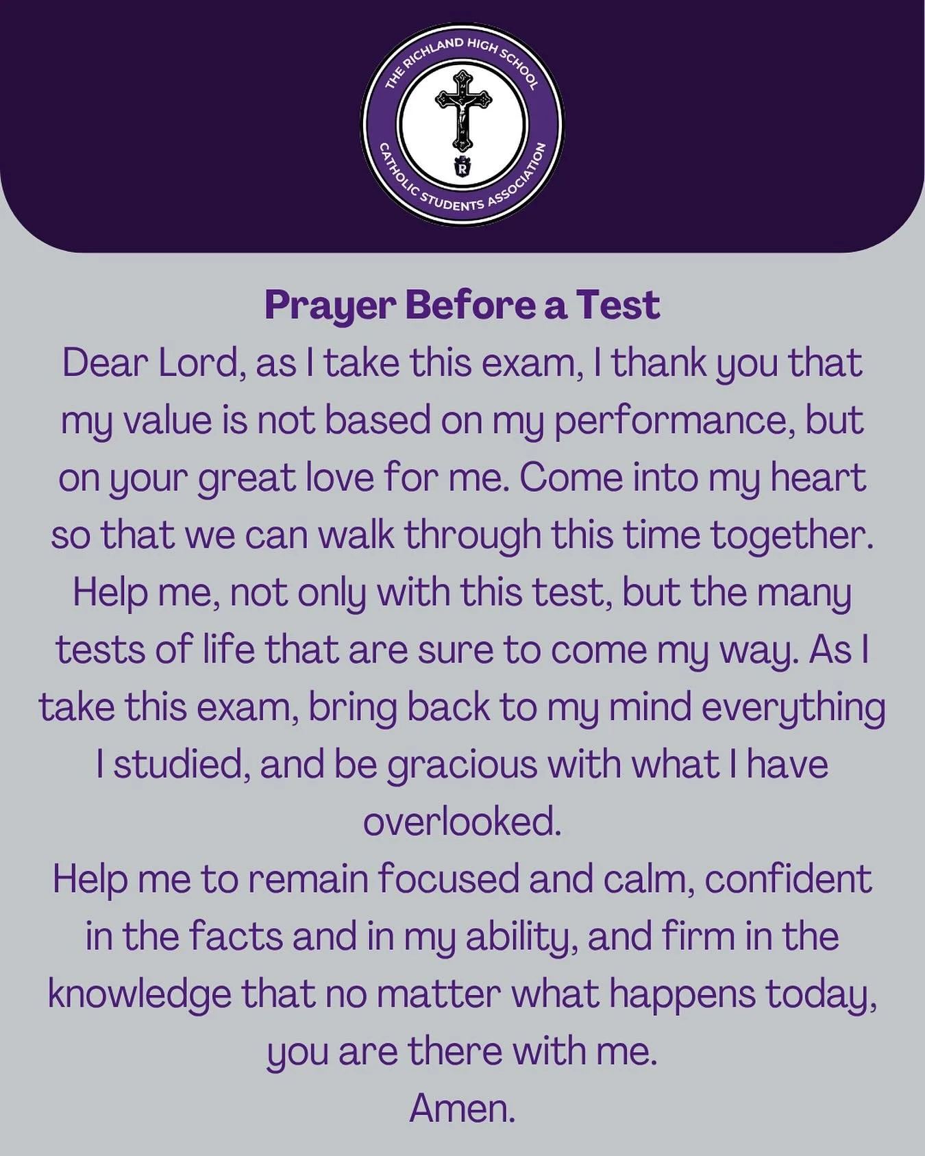 Sending everyone prayers before the PSAT! Wishing everyone the best of luck!💜💜