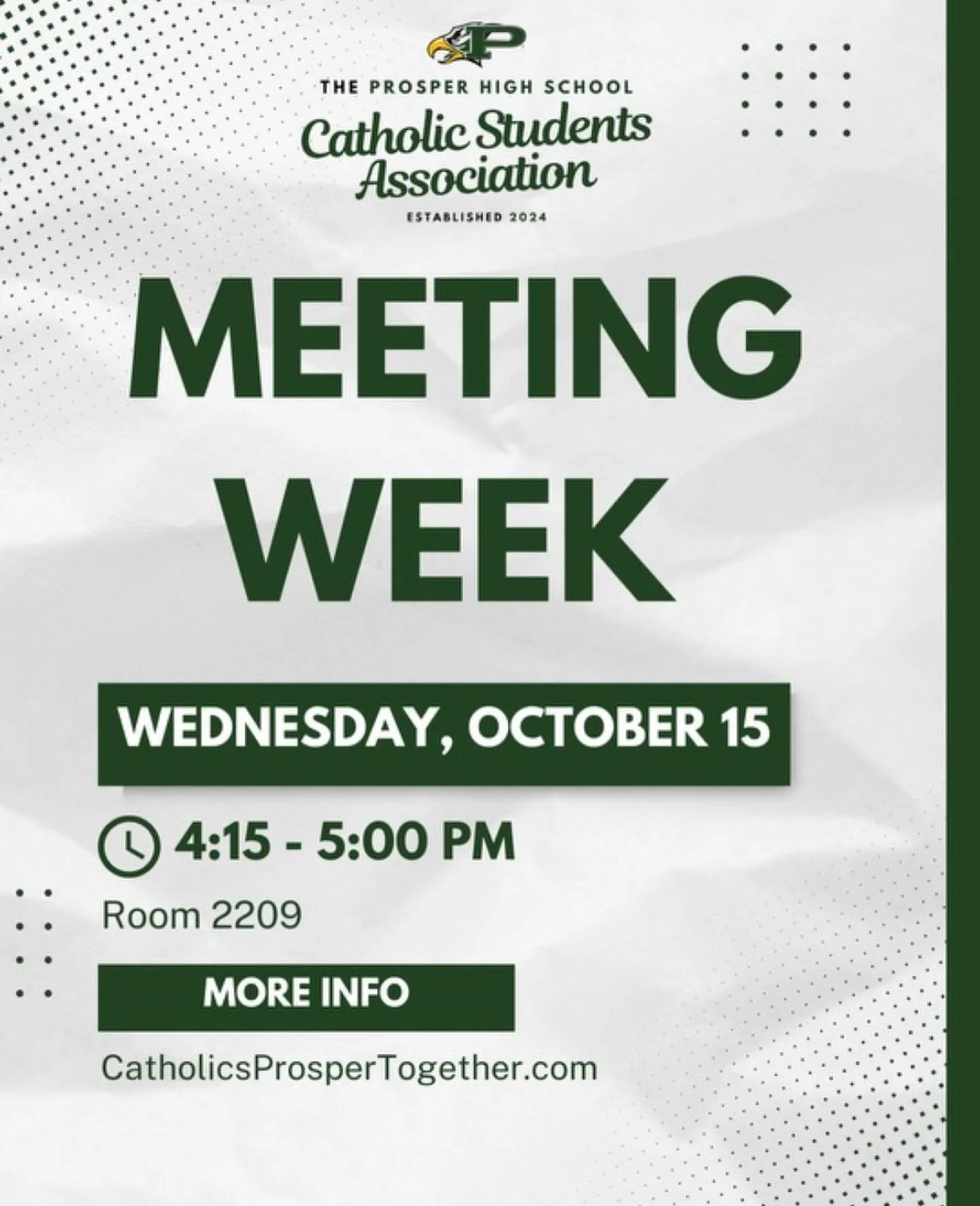 It&rsquo;s meeting week! Come stop by Room 2209 to join us in this week&rsquo;s meeting. We&rsquo;re excited to see you!