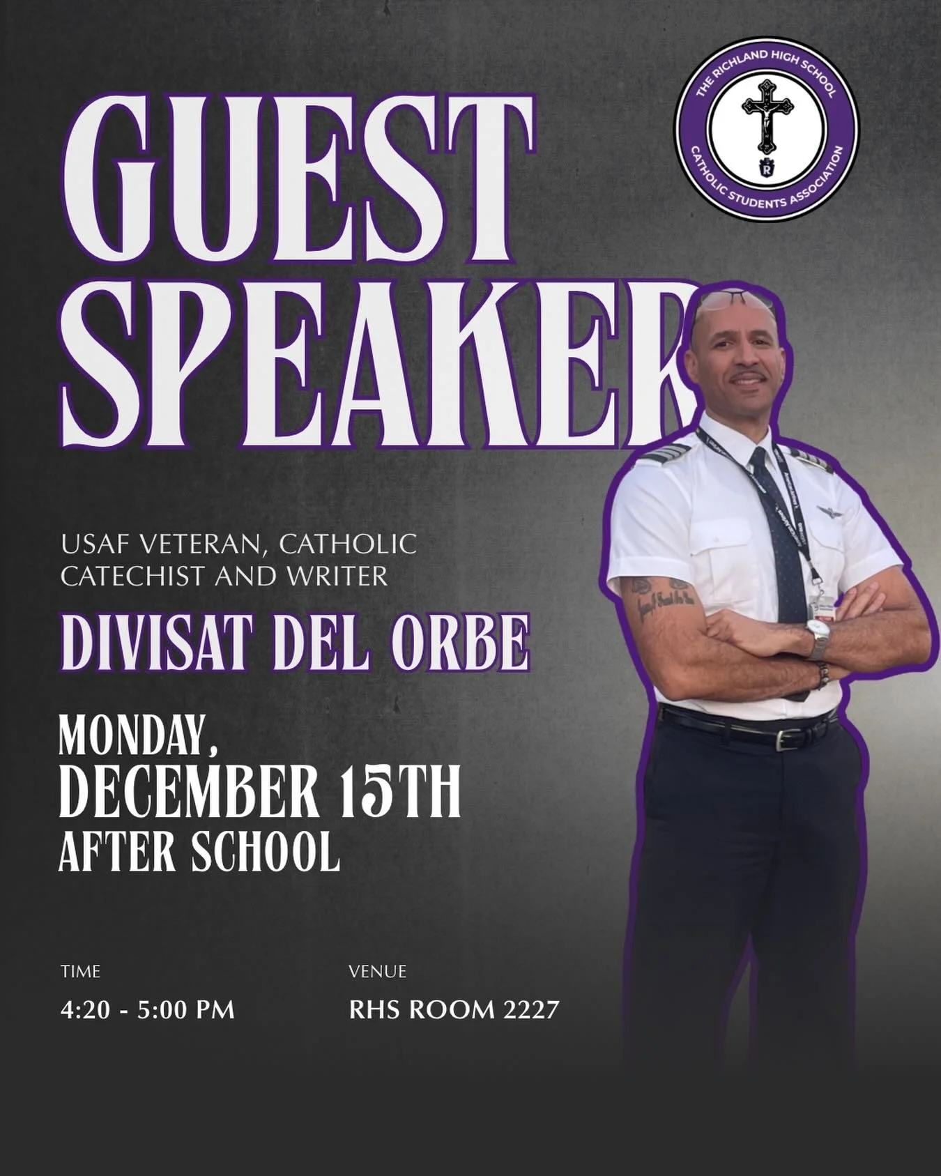 Our first guest speaker will be Mr. Divi on Monday December 15th after school! We can&rsquo;t wait to see you all there!!