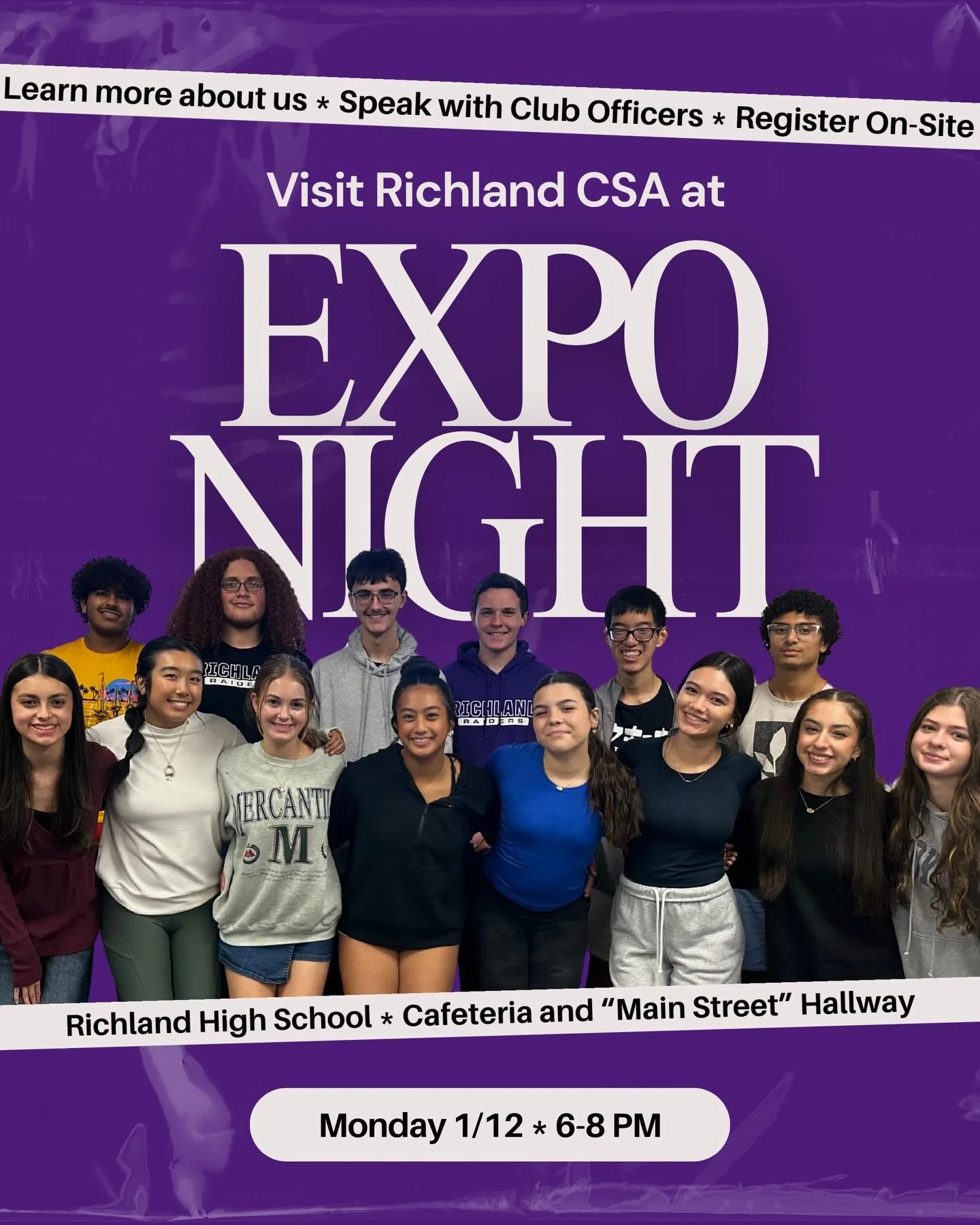 Come check out our table tomorrow at Richland&rsquo;s Expo Night! Learn more about our club and hear about our upcoming events!