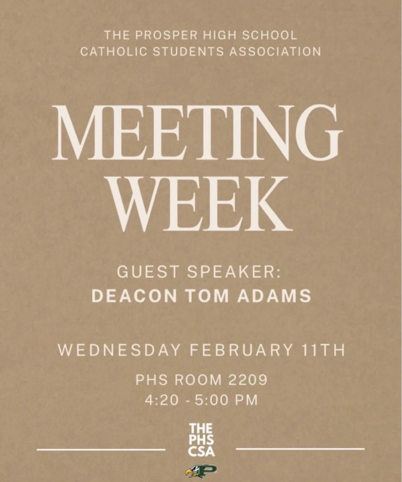 It&rsquo;s finally MEETING WEEK! After a while due to the bad weather we will finally have our next meeting on Wednesday, February 11th. We can&rsquo;t to see everyone there!