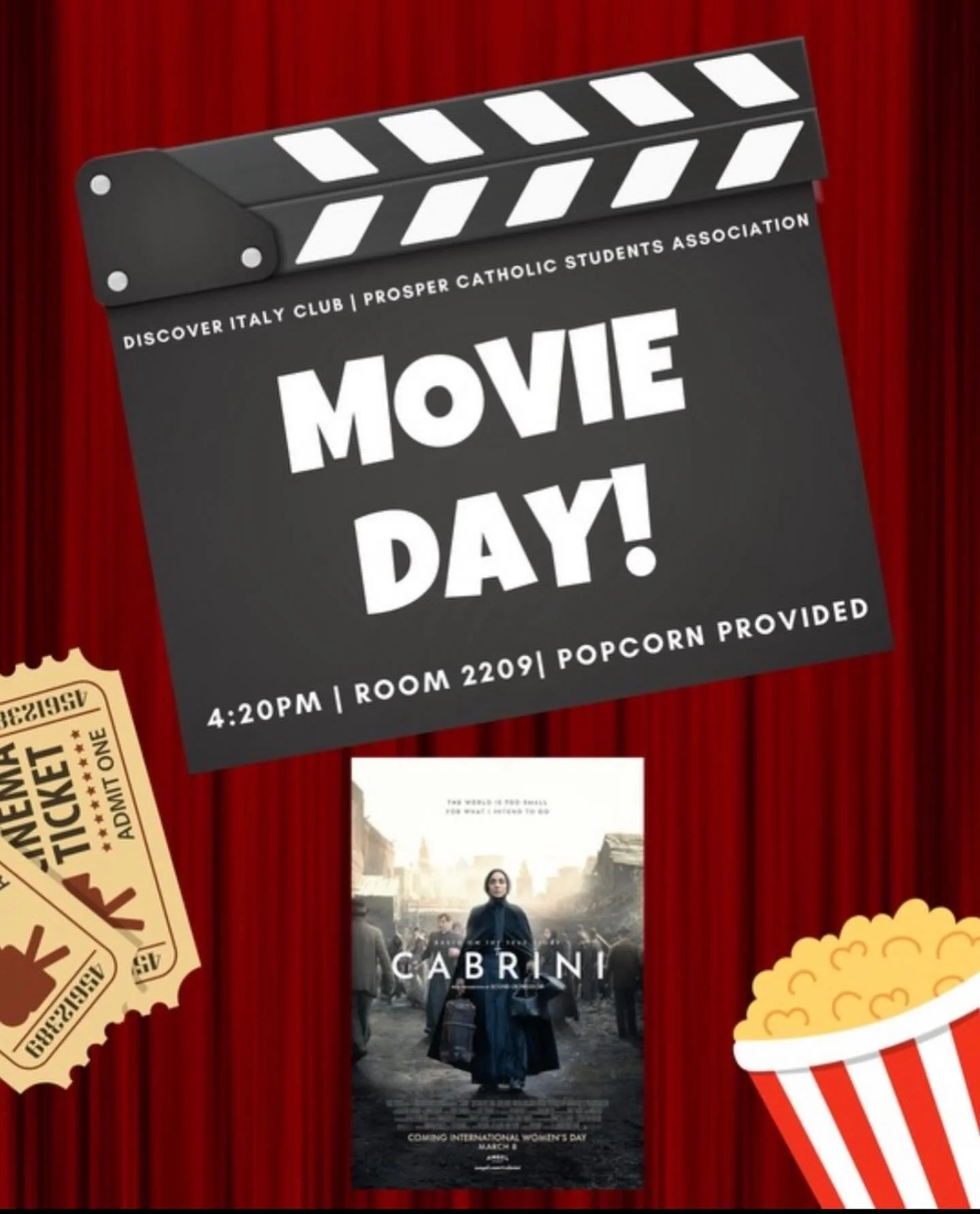 It&rsquo;s Movie/Meeting Day! We hope to see everyone in Room 2209 today after school!