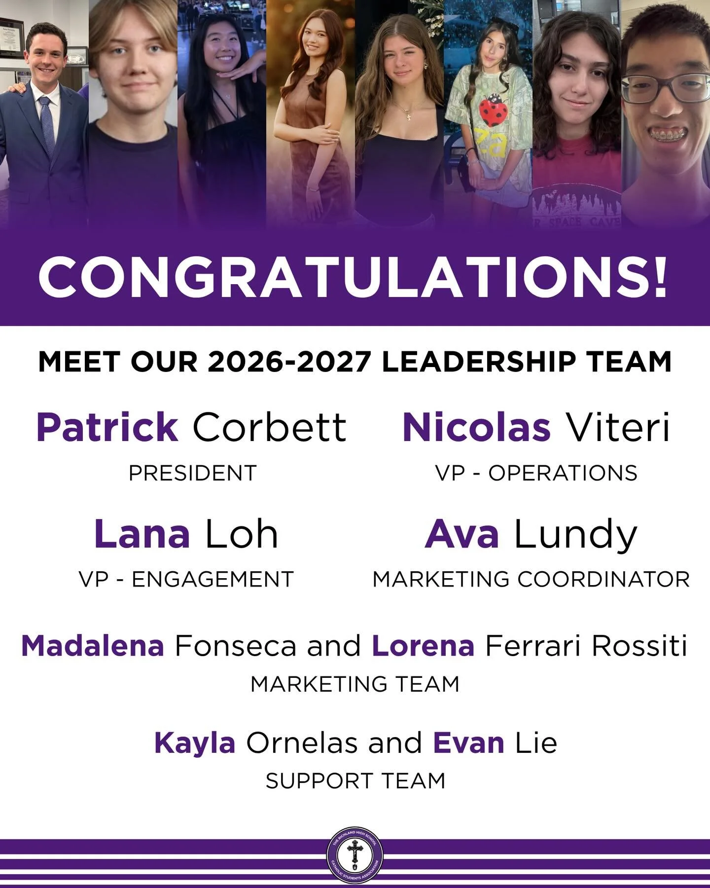 Introducing our 2026-2027 Richland CSA Officer team! We are so blessed to have such an amazing team working together next year!