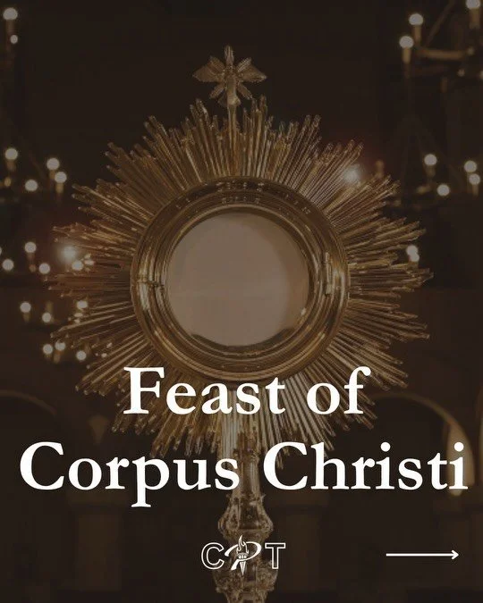The Feast of Corpus Christi honors Jesus&rsquo; True Presence in the Holy Eucharist under the appearances of bread and wine.