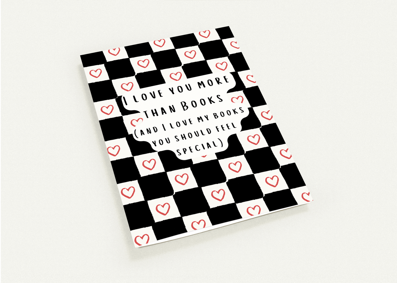 Love You More Than Books Card