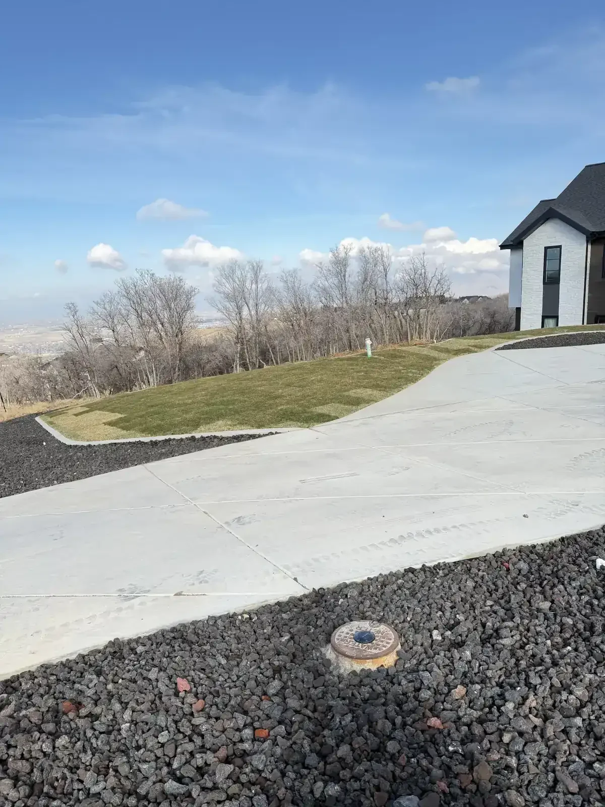 Fresh sod front yard after install in Woodland Hills, UT