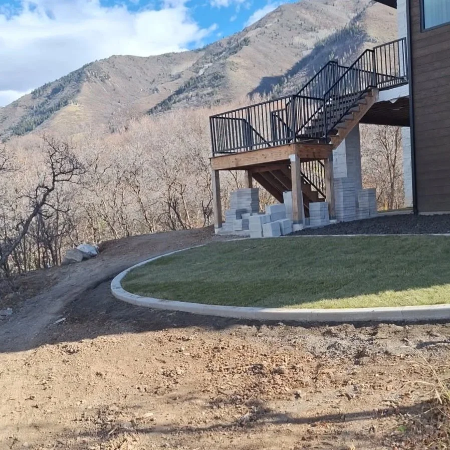 Starting condition of Woodland Hills Utah property front and back yard before landscaping work