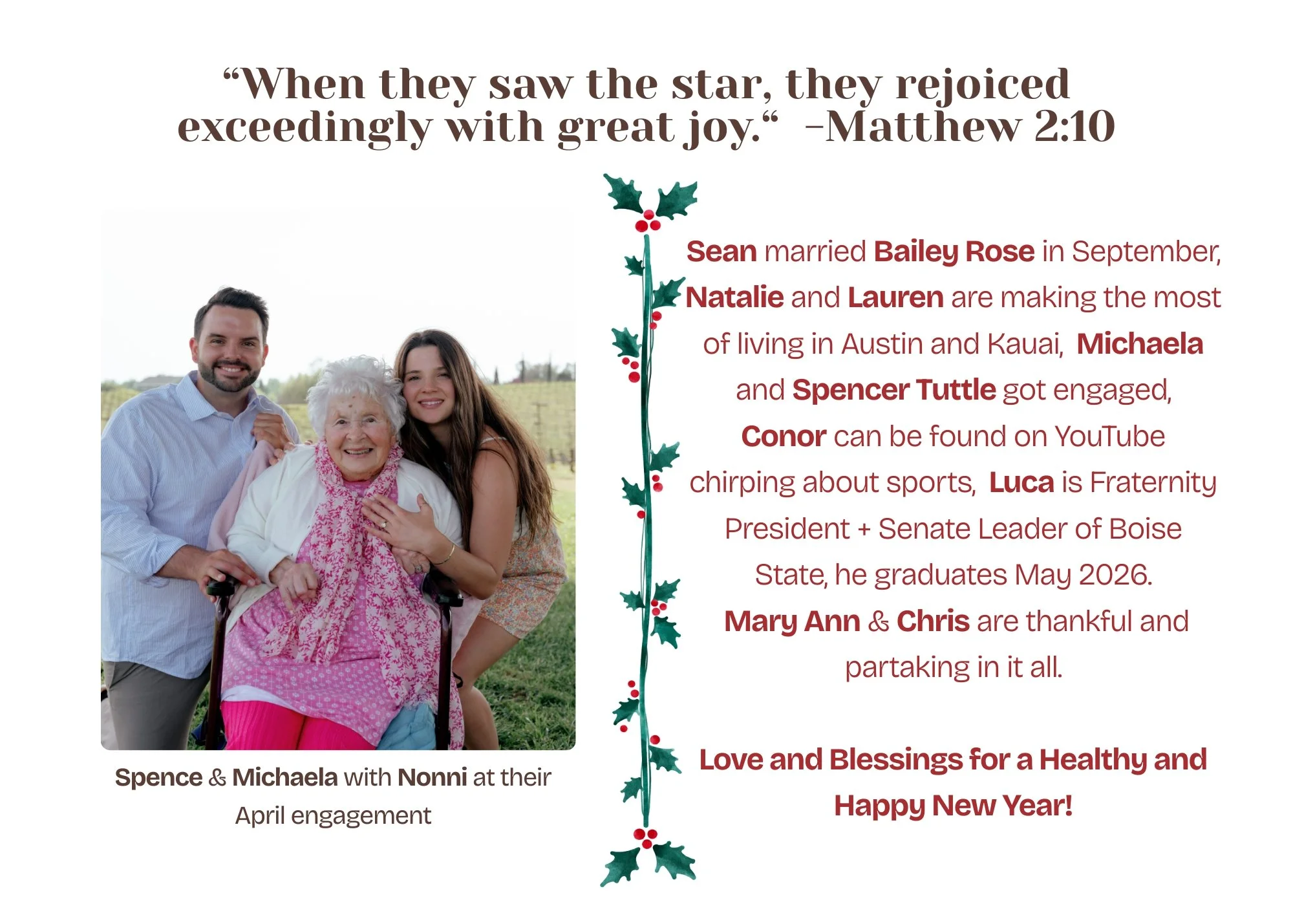 Marry Christmas Card (back)