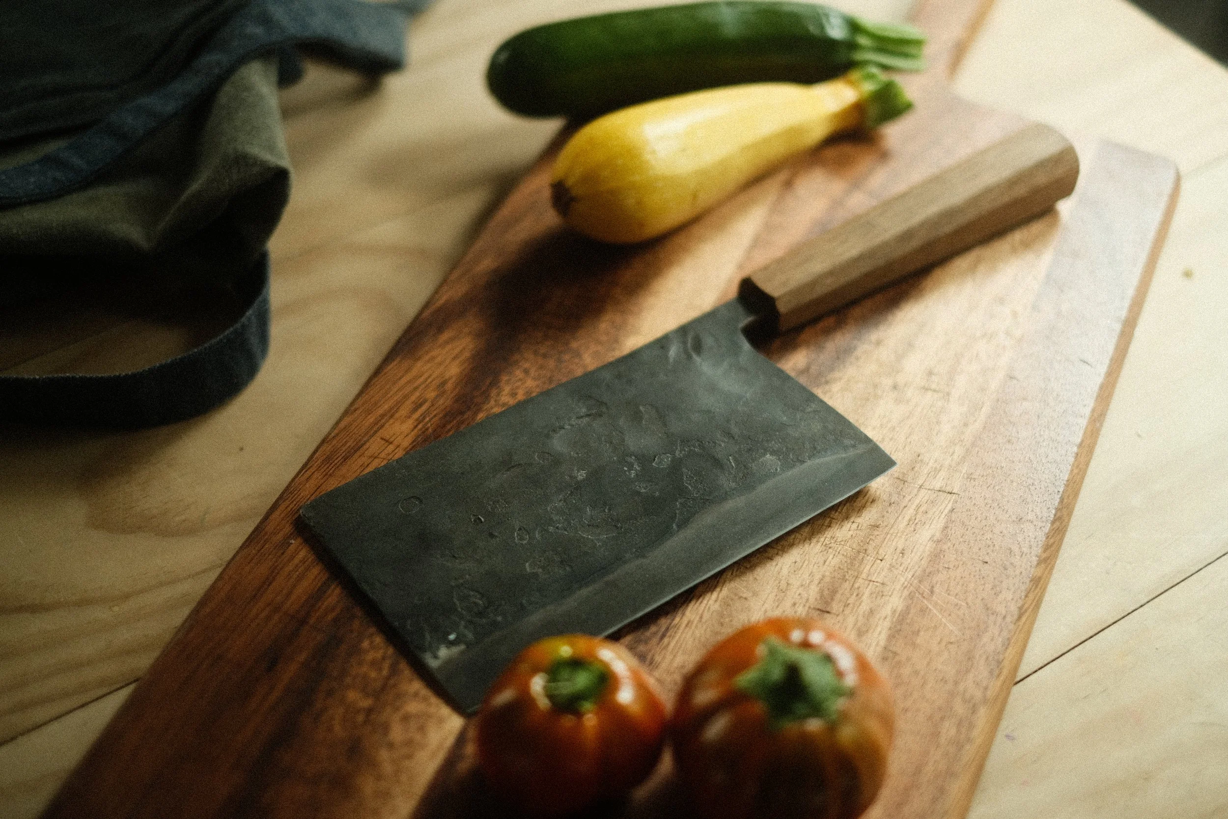 Hollow Forged Cleaver / oak