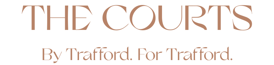 The Courts logo with the tagline "By Trafford. For Trafford."