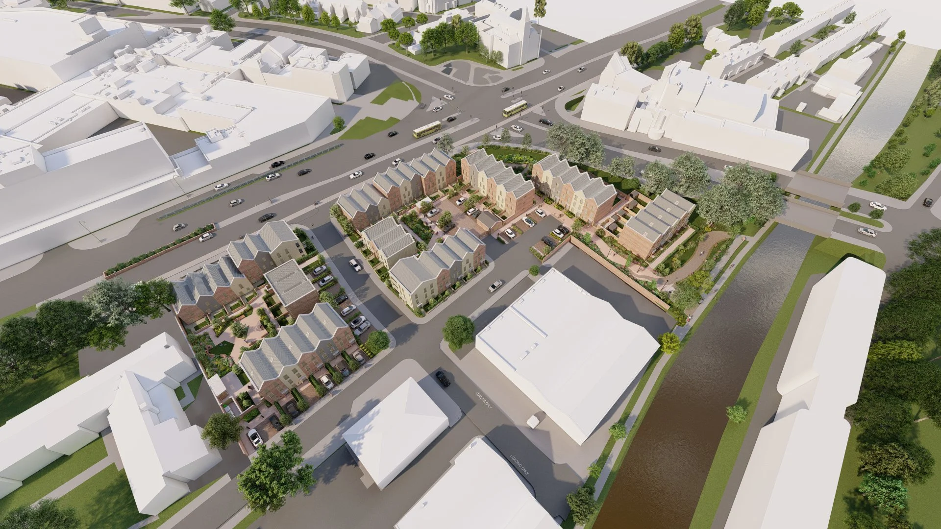 Lacy Street Stretford - 3D Visual, Aerial View