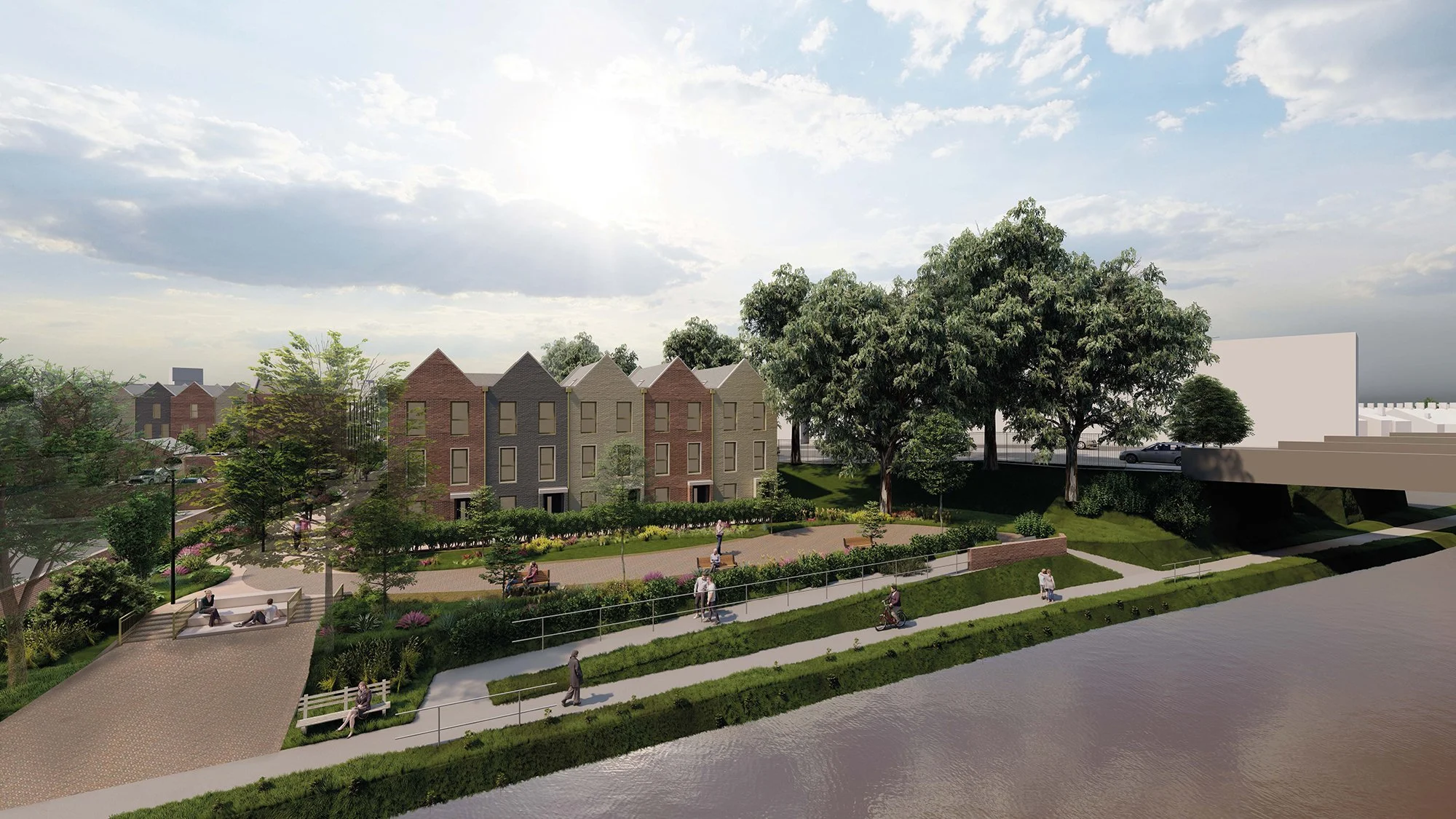 Lacy Street, Stretford - 3D Visual Canal View