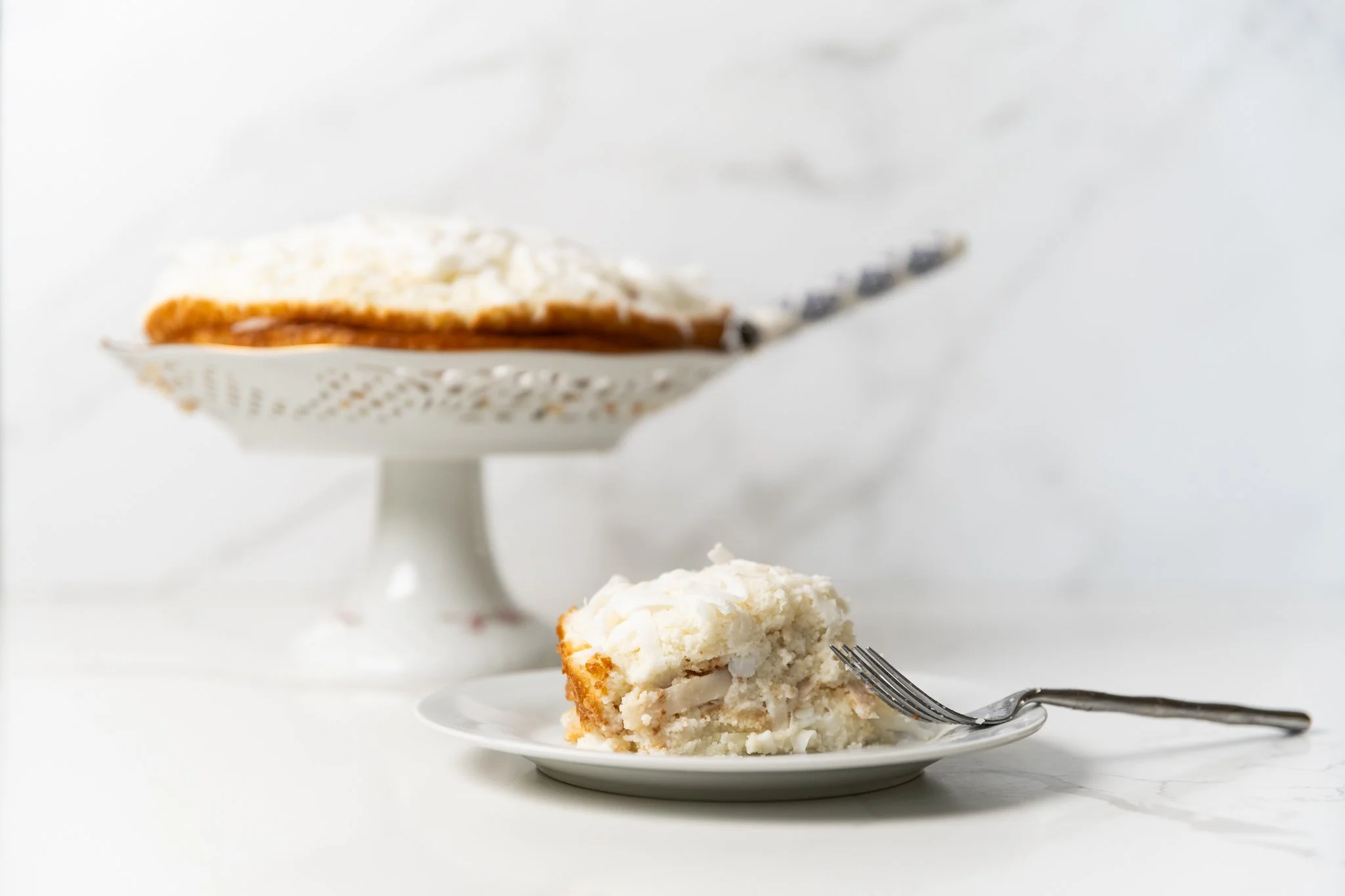 And now, my second installment of #megancooksfamilyrecipes, where I am cooking and photographing my way through my grandmother's handwritten cookbook. This recipe was coconut cake, which I'll admit I was a little wary of. I'm not the biggest coconut 